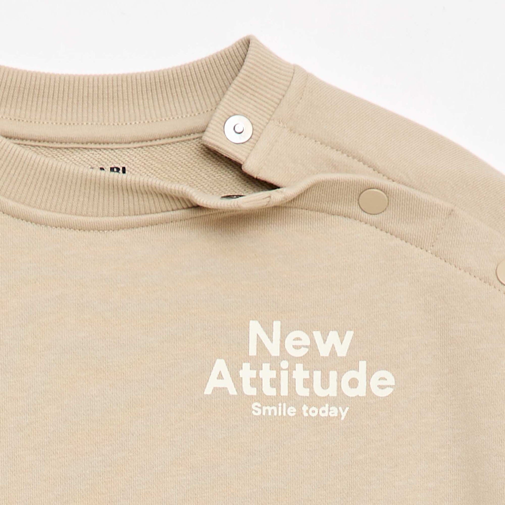 Sweat imprimé - Collection facile à enfiler BEIGE