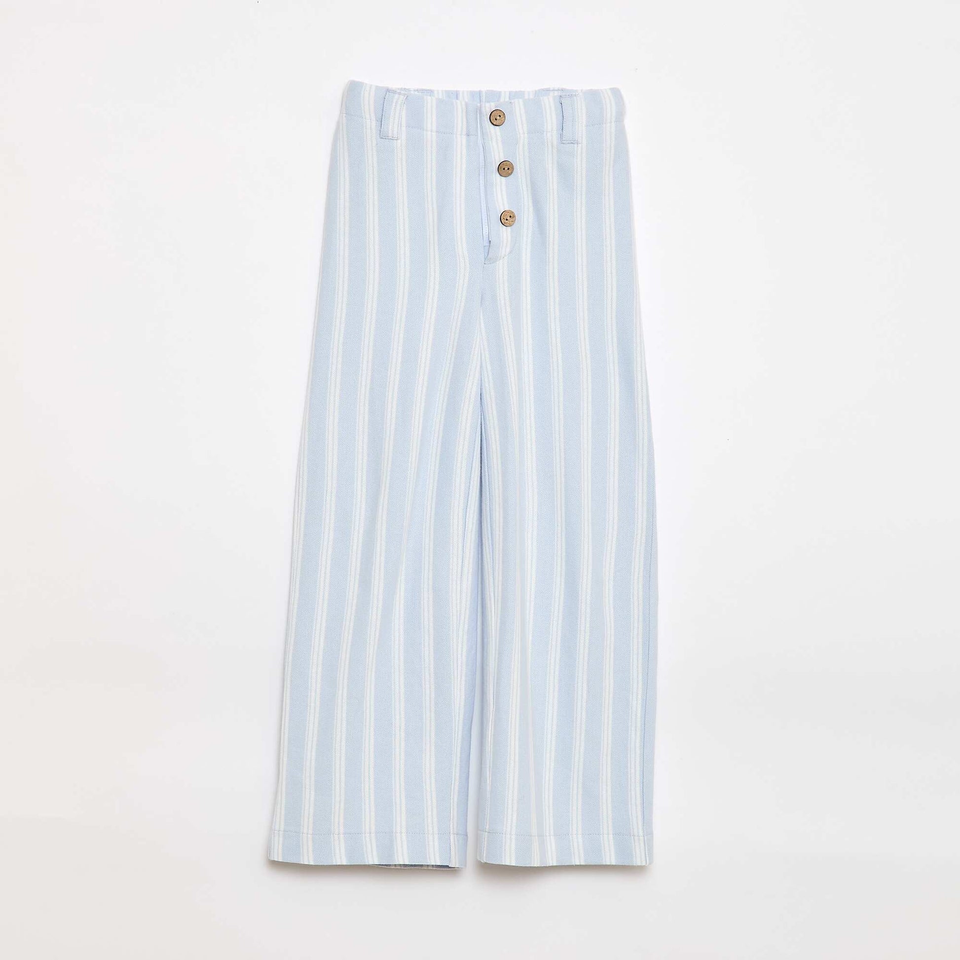 Pantalon large en maille piquée - collection facile à enfiler BLEU