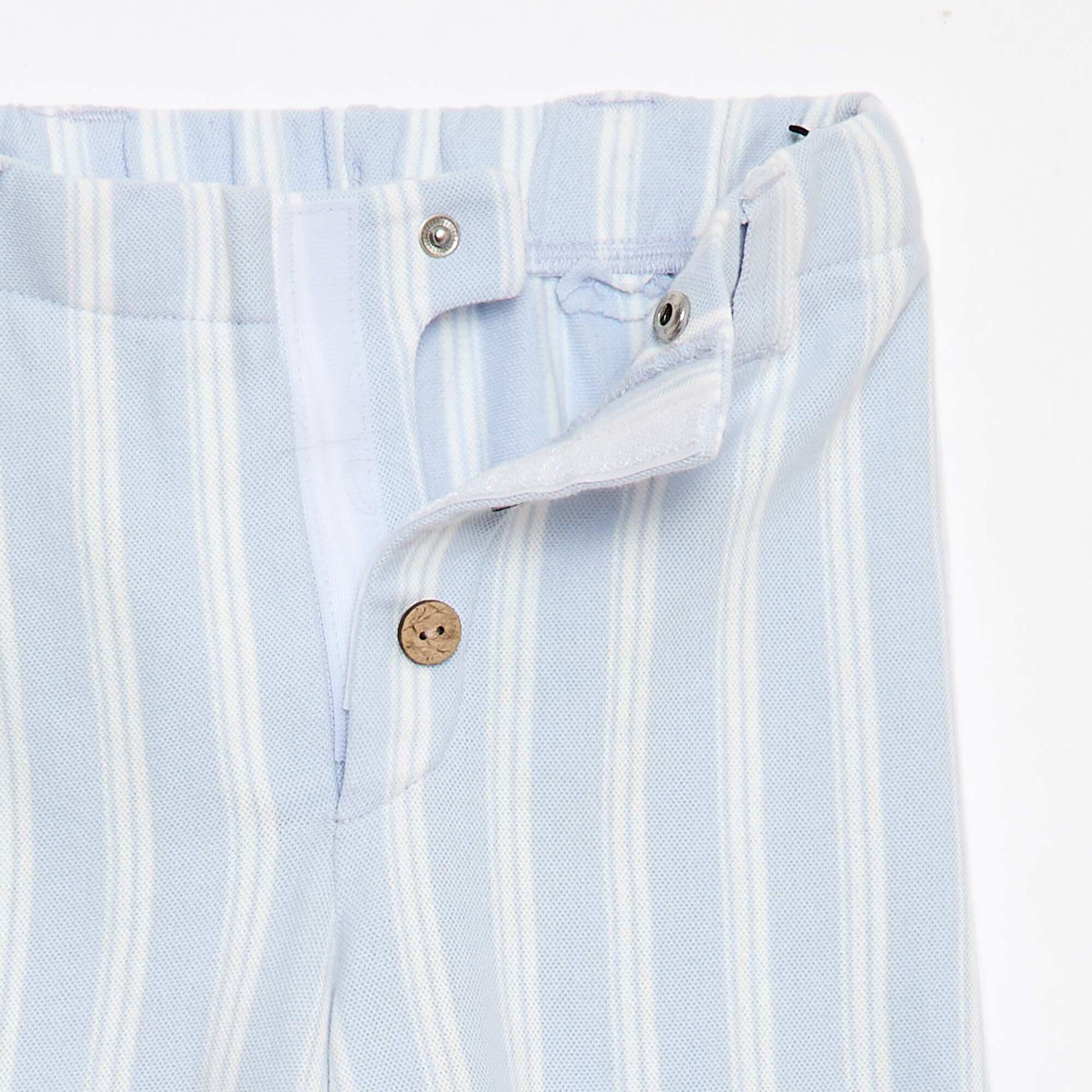 Pantalon large en maille piquée - collection facile à enfiler BLEU