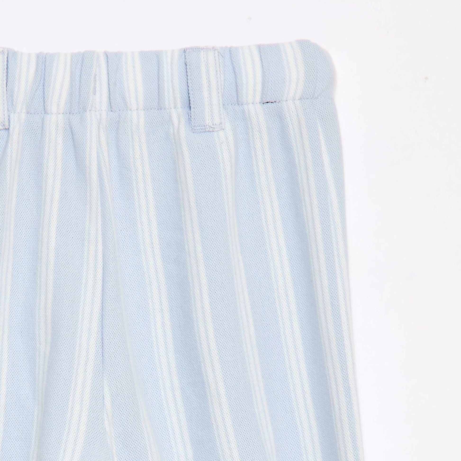 Pantalon large en maille piquée - collection facile à enfiler BLEU