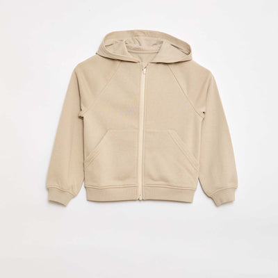 Sweat à capuche zippé - Collection facile à enfiler BEIGE