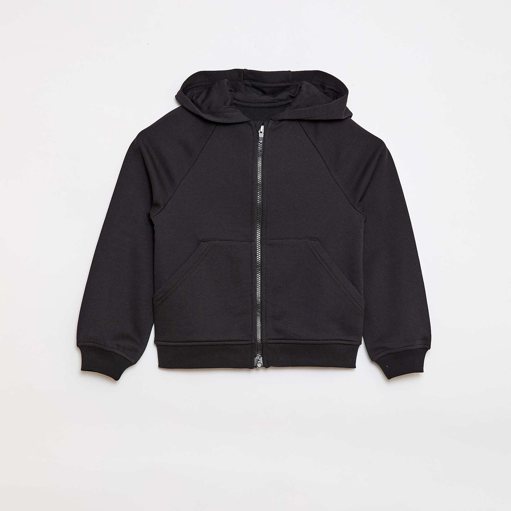 Sweat à capuche zippé - Collection facile à enfiler NOIR