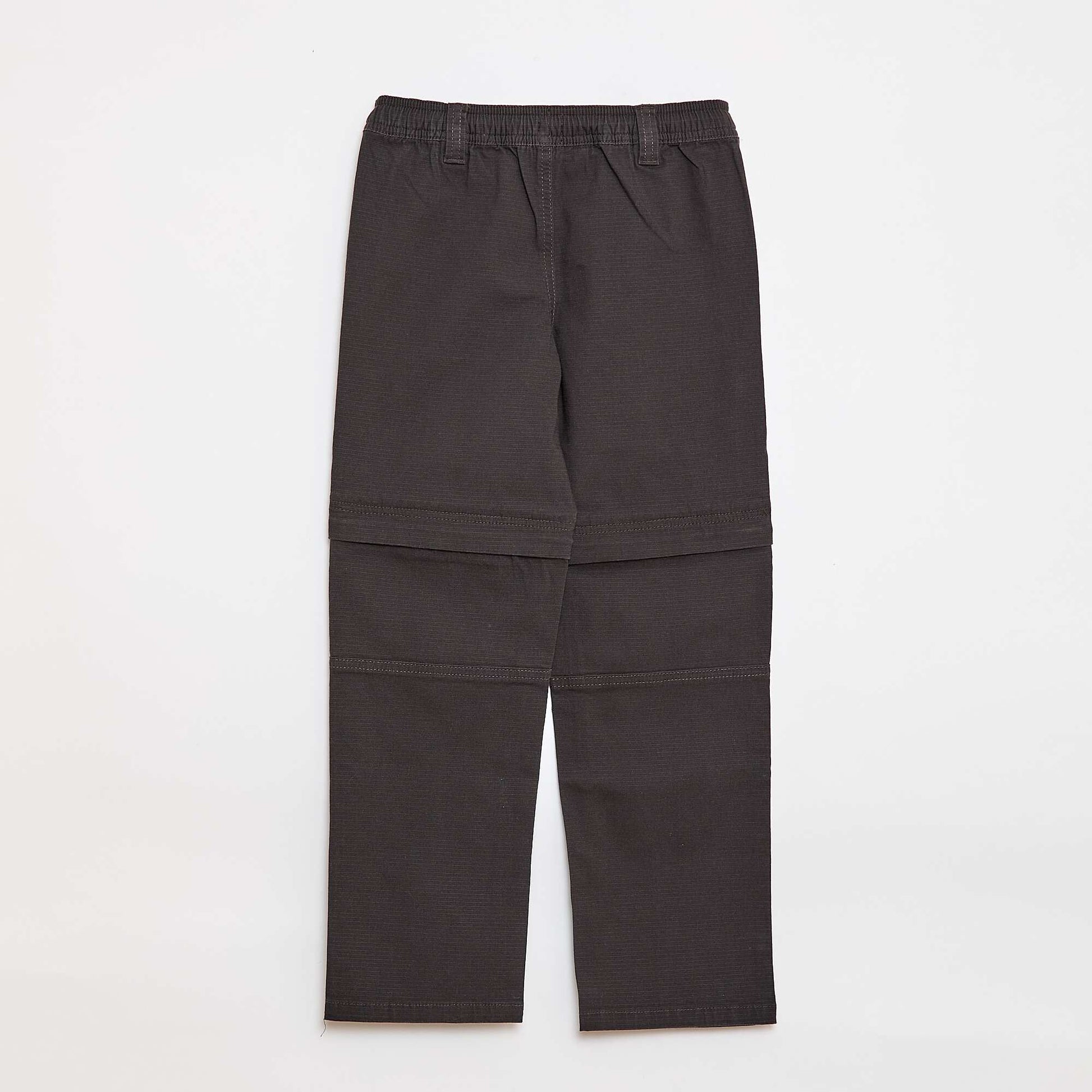 Pantalon straight en coton uni - Collection facile à enfiler NOIR