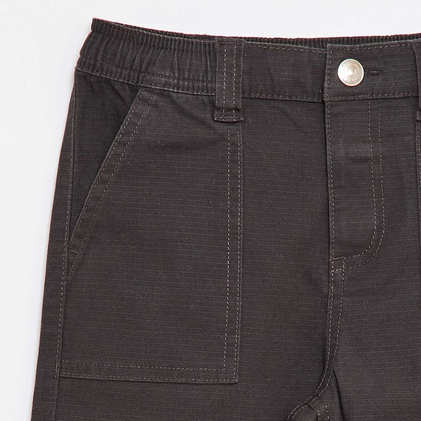 Pantalon straight en coton uni - Collection facile à enfiler NOIR