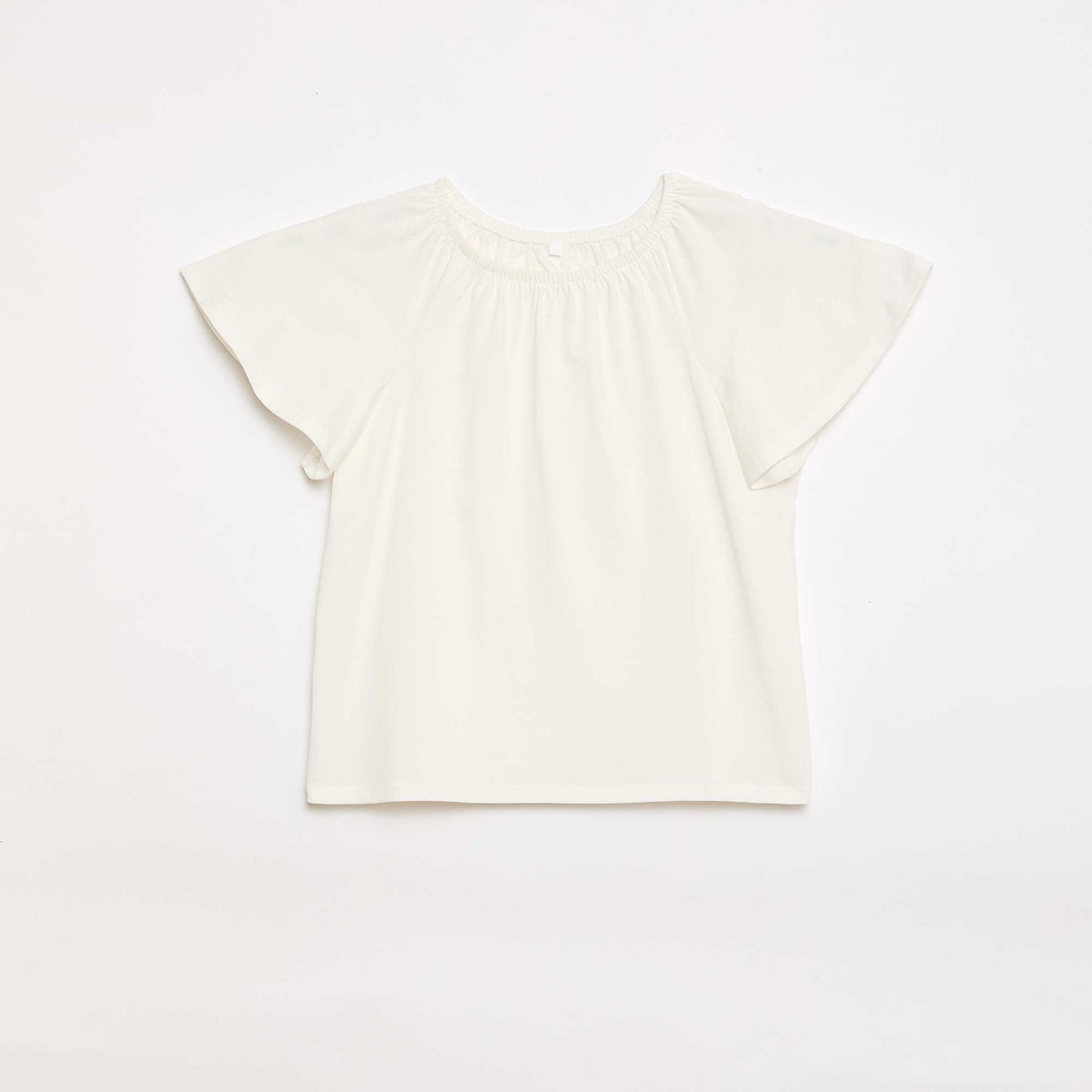 Blouse avec col élastiqué - Collection facile à enfiler ECRU