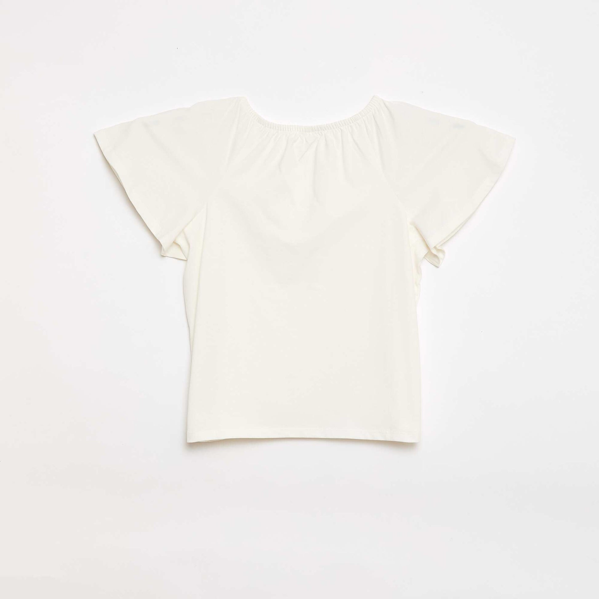 Blouse avec col élastiqué - Collection facile à enfiler ECRU