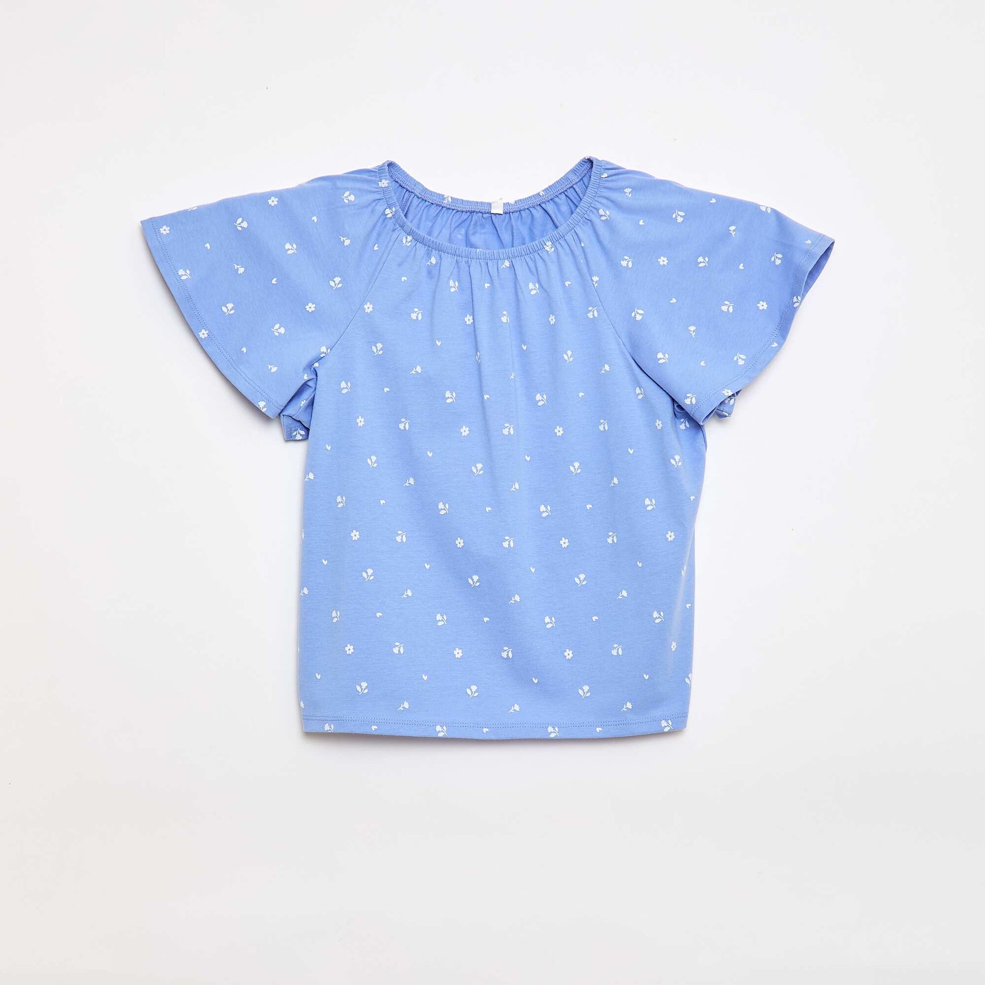 Blouse avec col élastiqué - Collection facile à enfiler BLEU