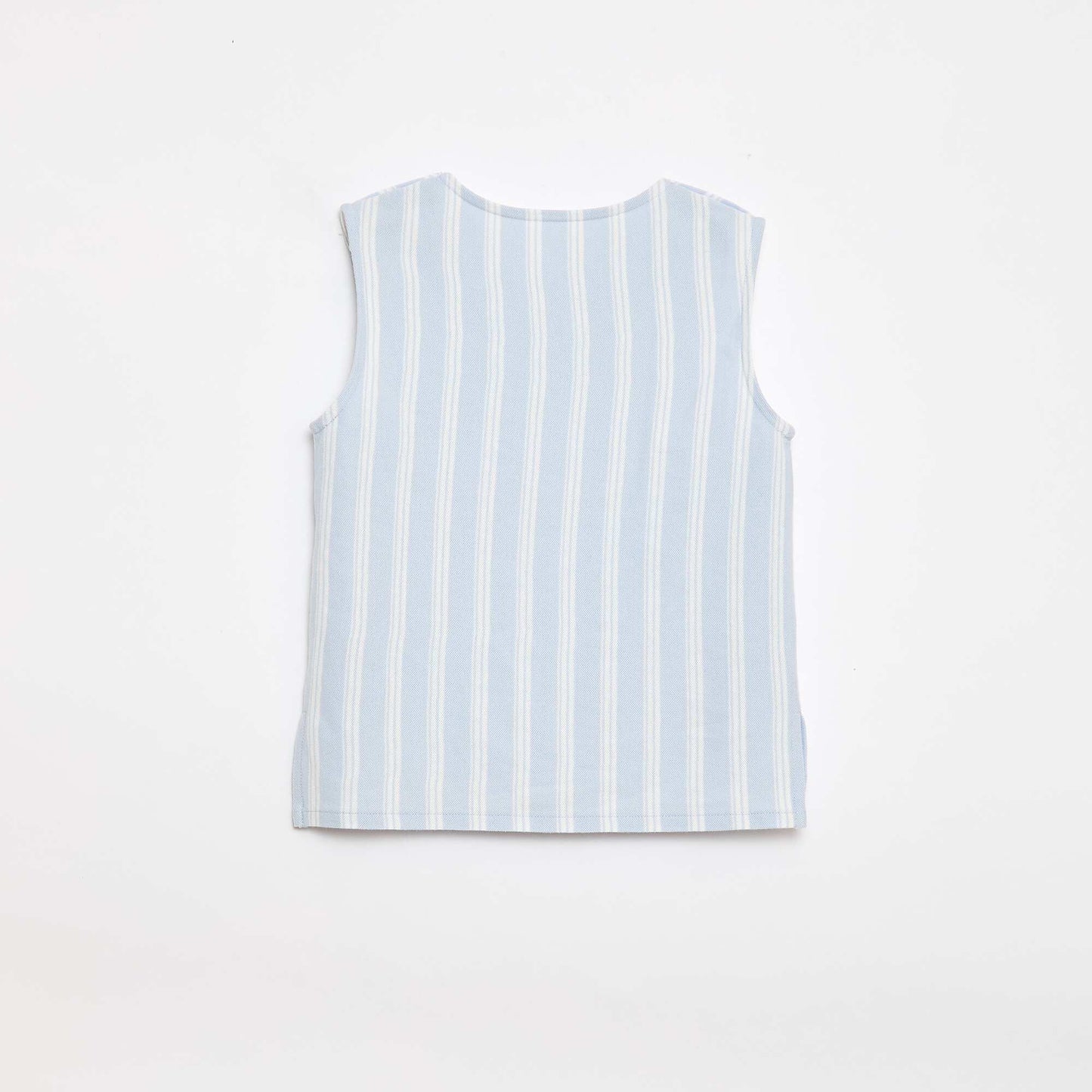 T-shirt sans manche avec noeuds fantaisies - collection facile à enfiler BLEU