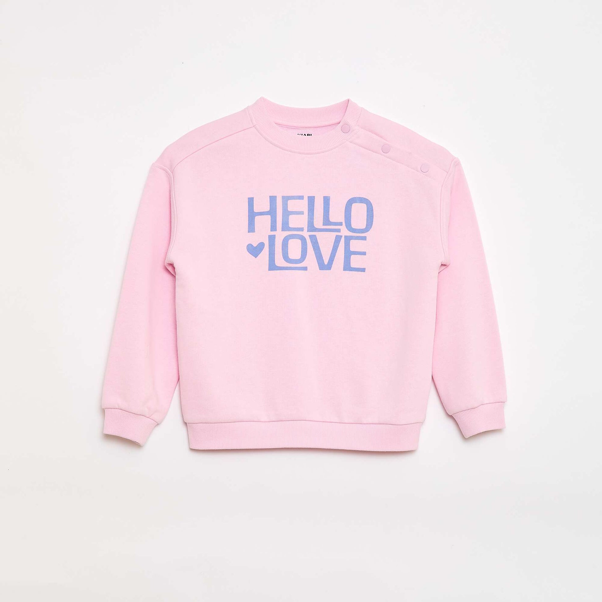 Sweat imprimé en molleton léger - Collection facile à enfiler ROSE