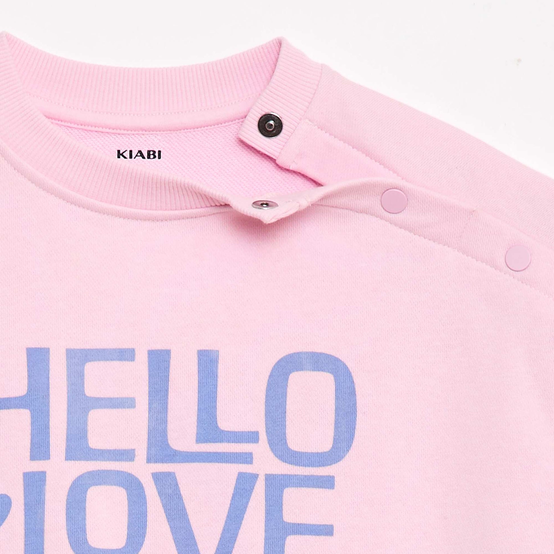 Sweat imprimé en molleton léger - Collection facile à enfiler ROSE