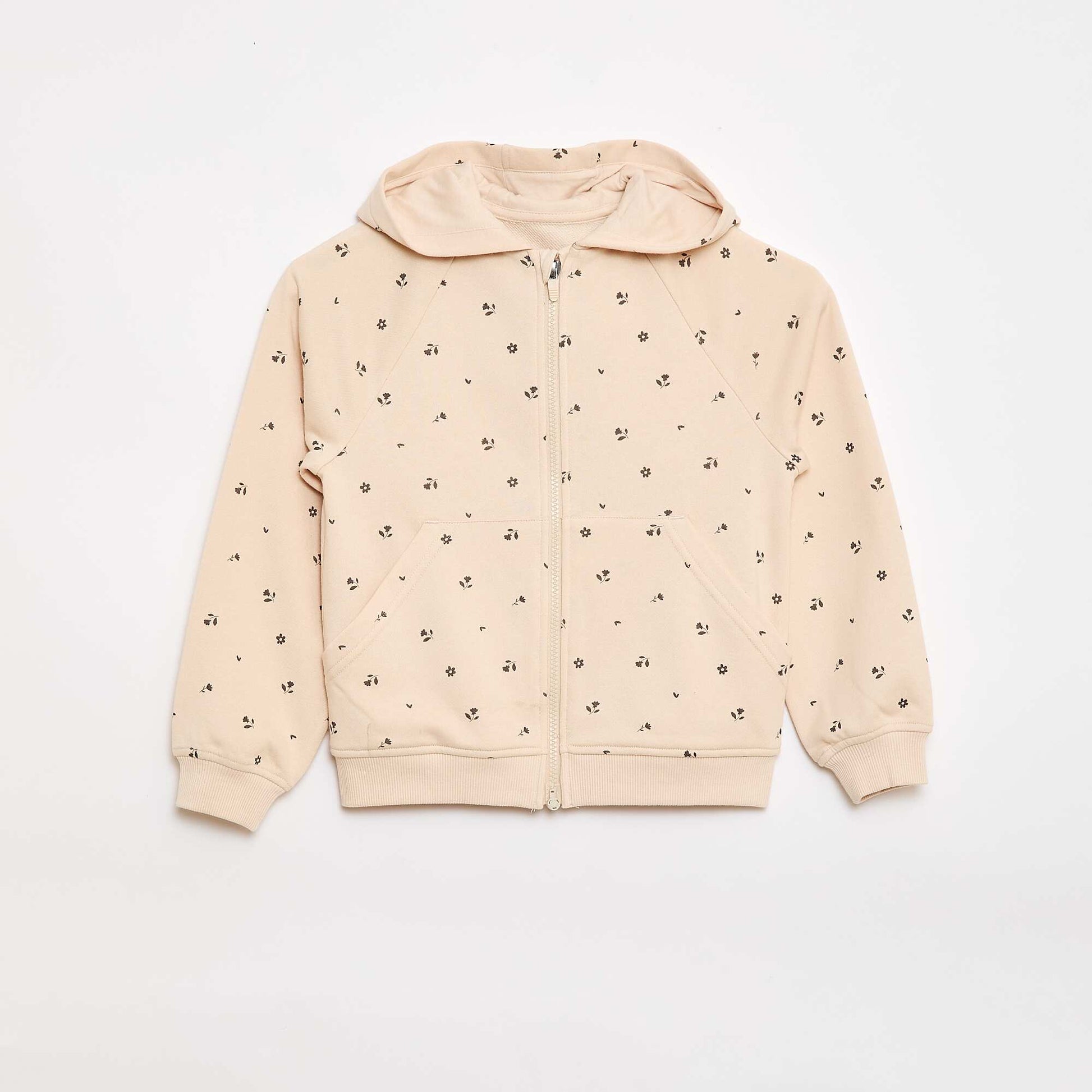 Sweat zippé à capuche - Collection facile à enfiler BEIGE