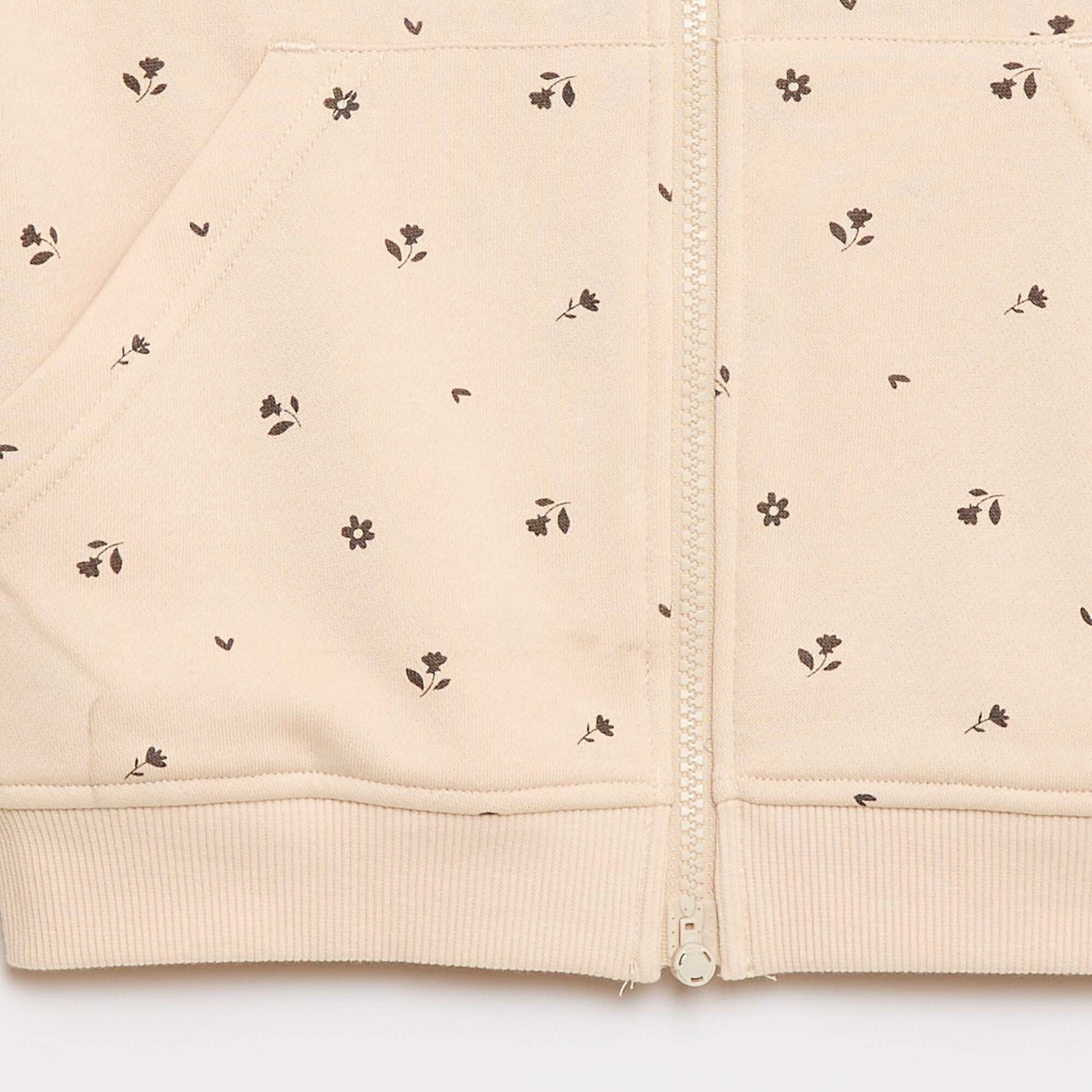 Sweat zippé à capuche - Collection facile à enfiler BEIGE