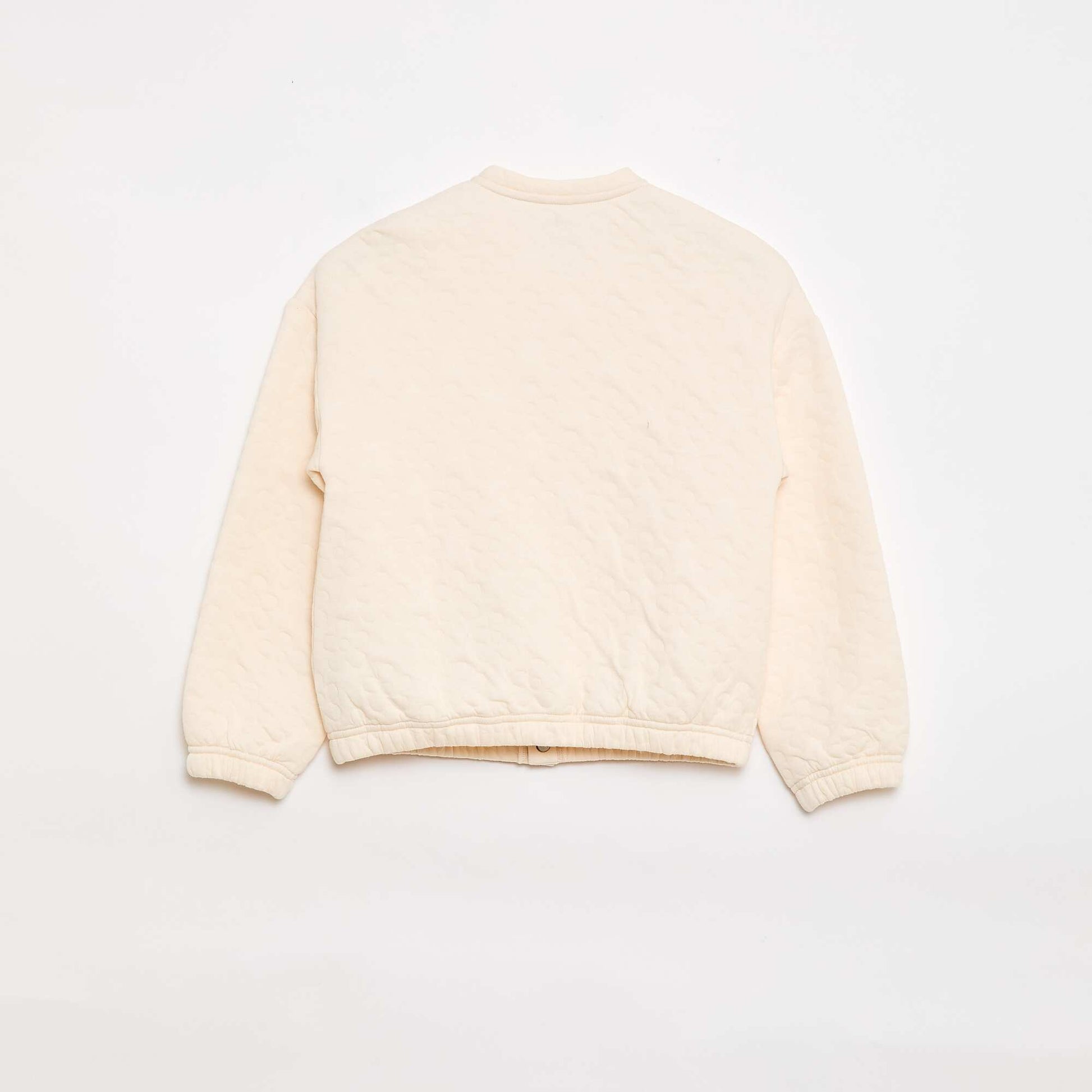 Sweat uni effet molletonné - Collection facile à enfiler BEIGE