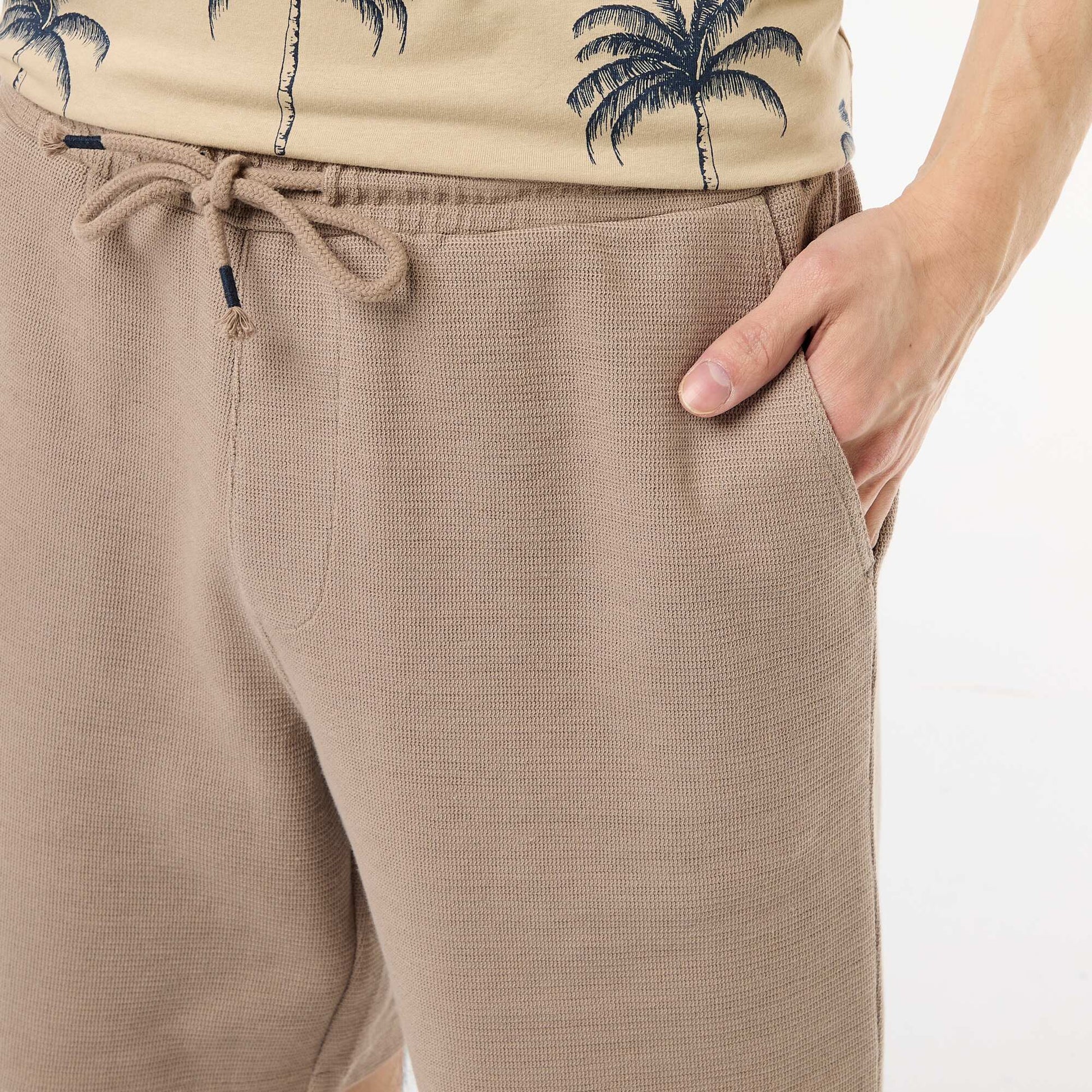 Bermuda en molleton léger (french-terry) BEIGE