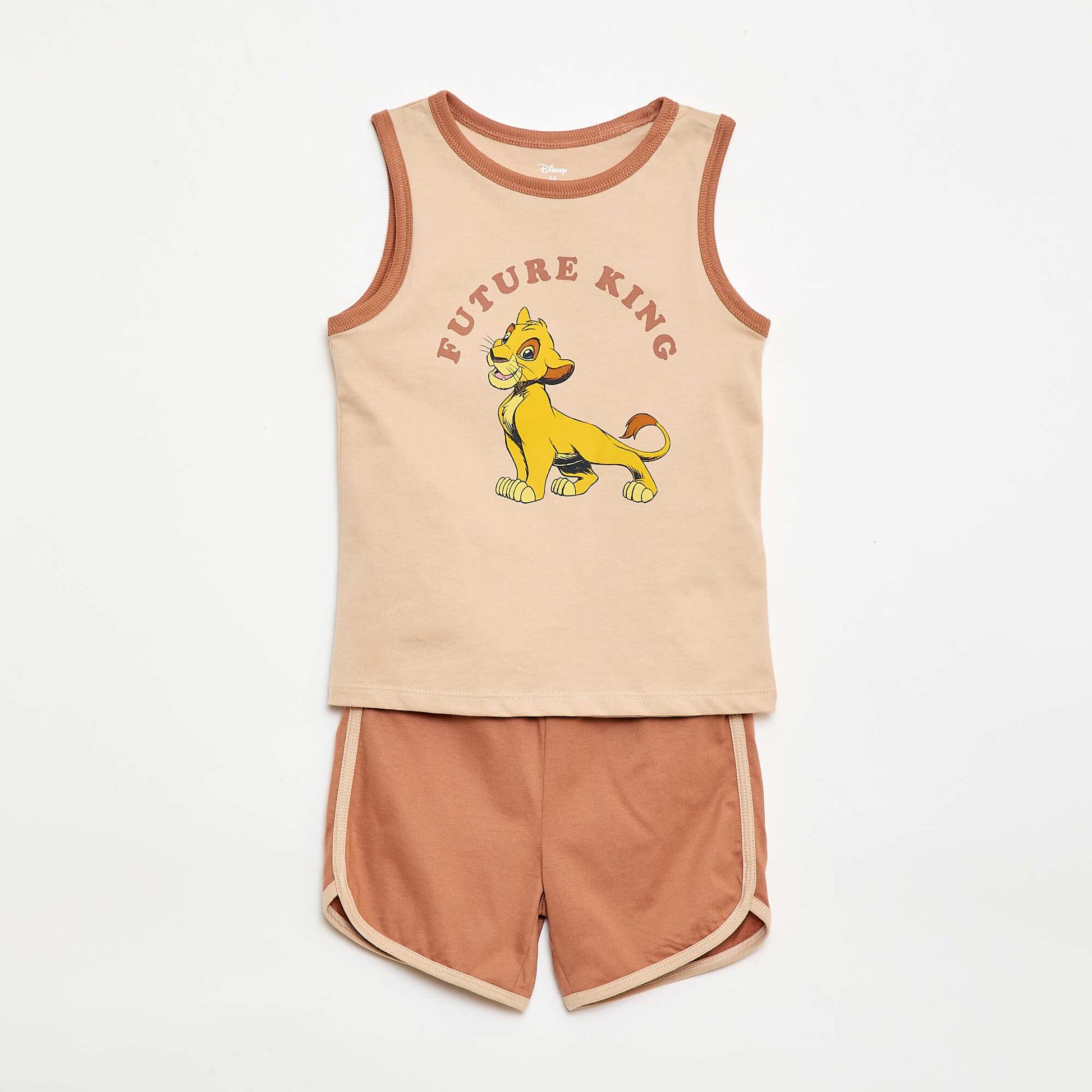 Pyjama 'Disney' 'Le Roi Lion' t-shirt + short - 2 pièces BEIGE