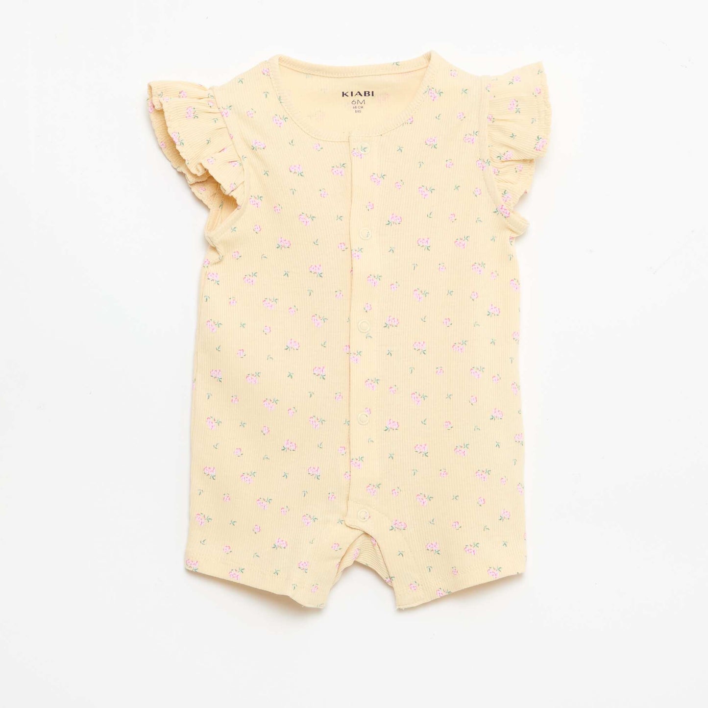 Dors bien léger court volanté en coton BEIGE