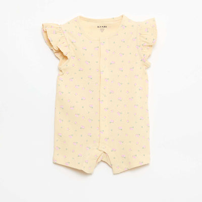 Dors bien léger court volanté en coton BEIGE