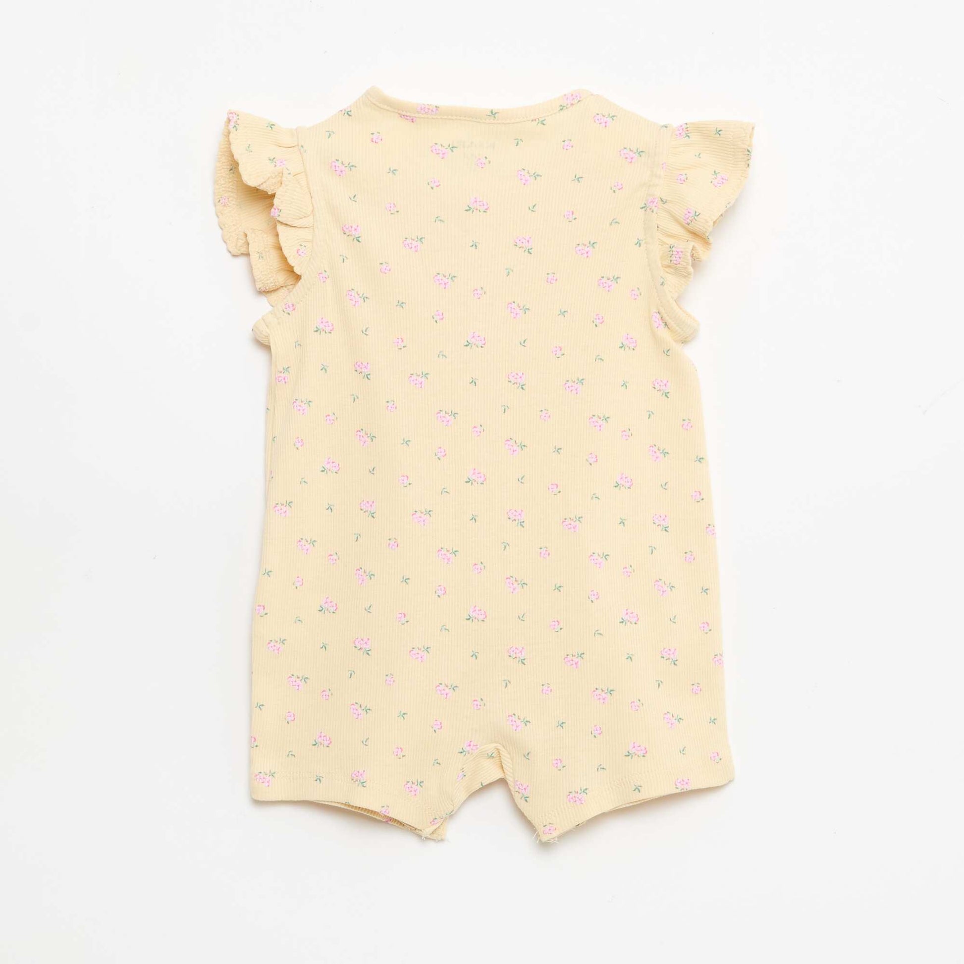 Dors bien léger court volanté en coton BEIGE
