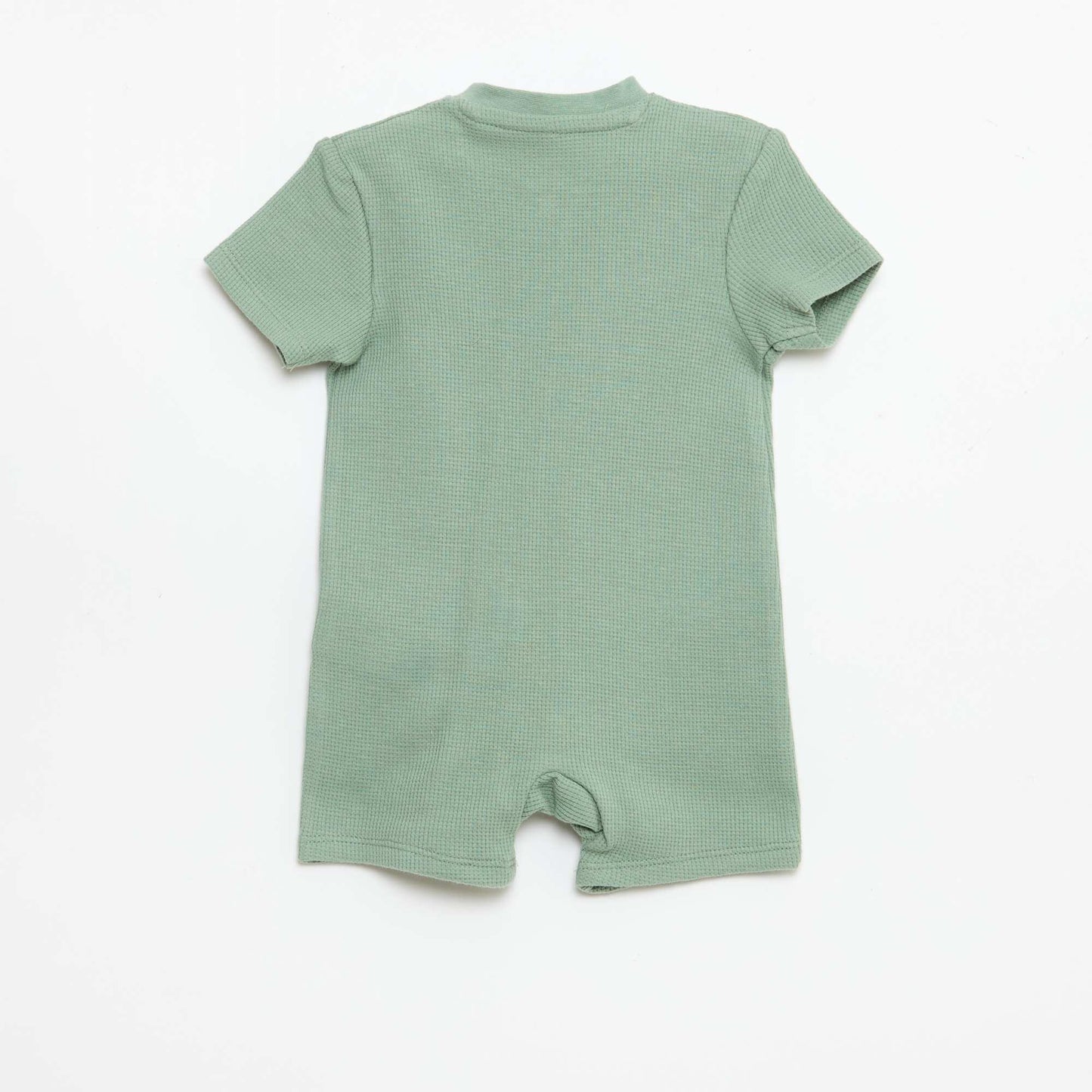 Dors bien style nid d'abeille uni zippé VERT