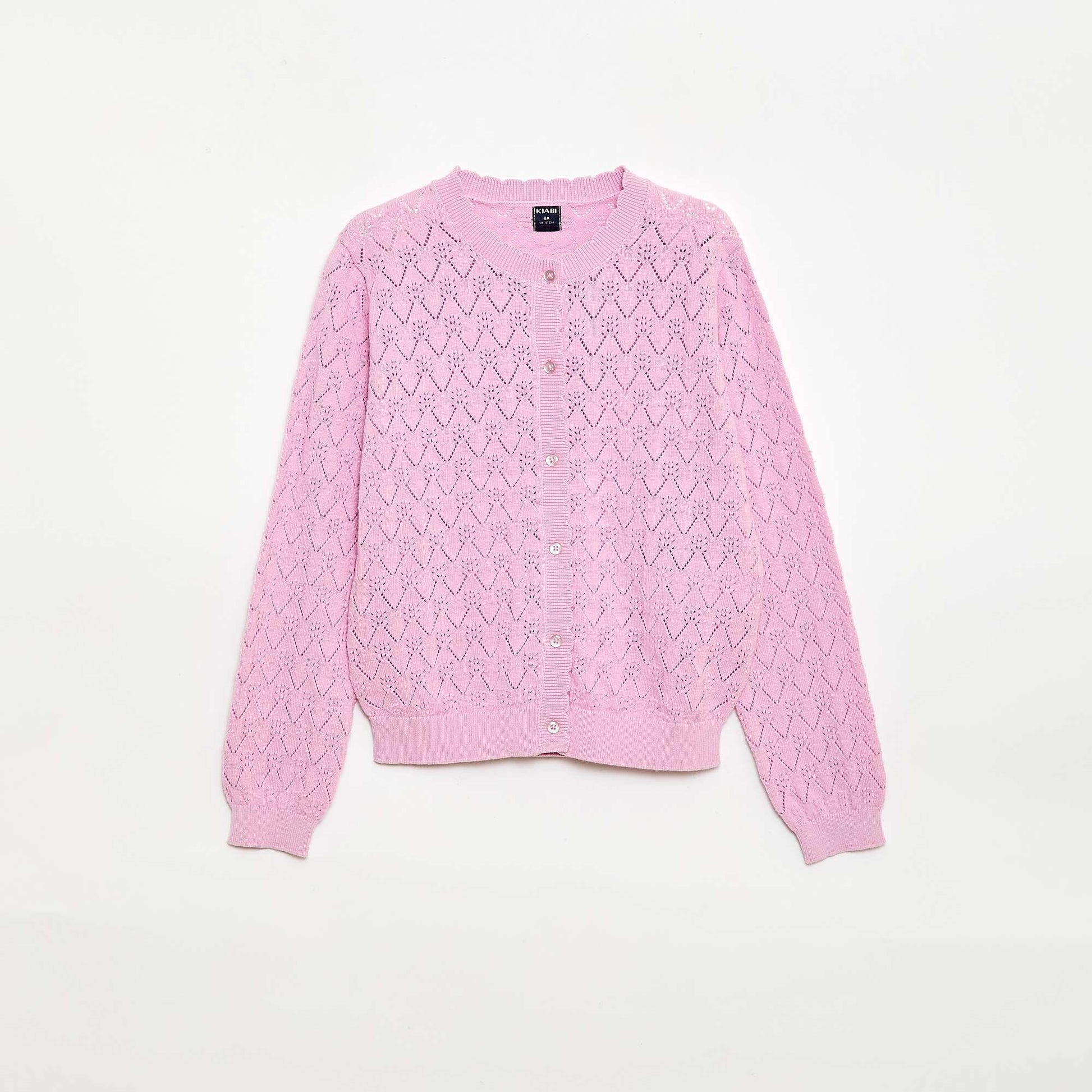 Gilet fantaisie en maille ajourée ROSE