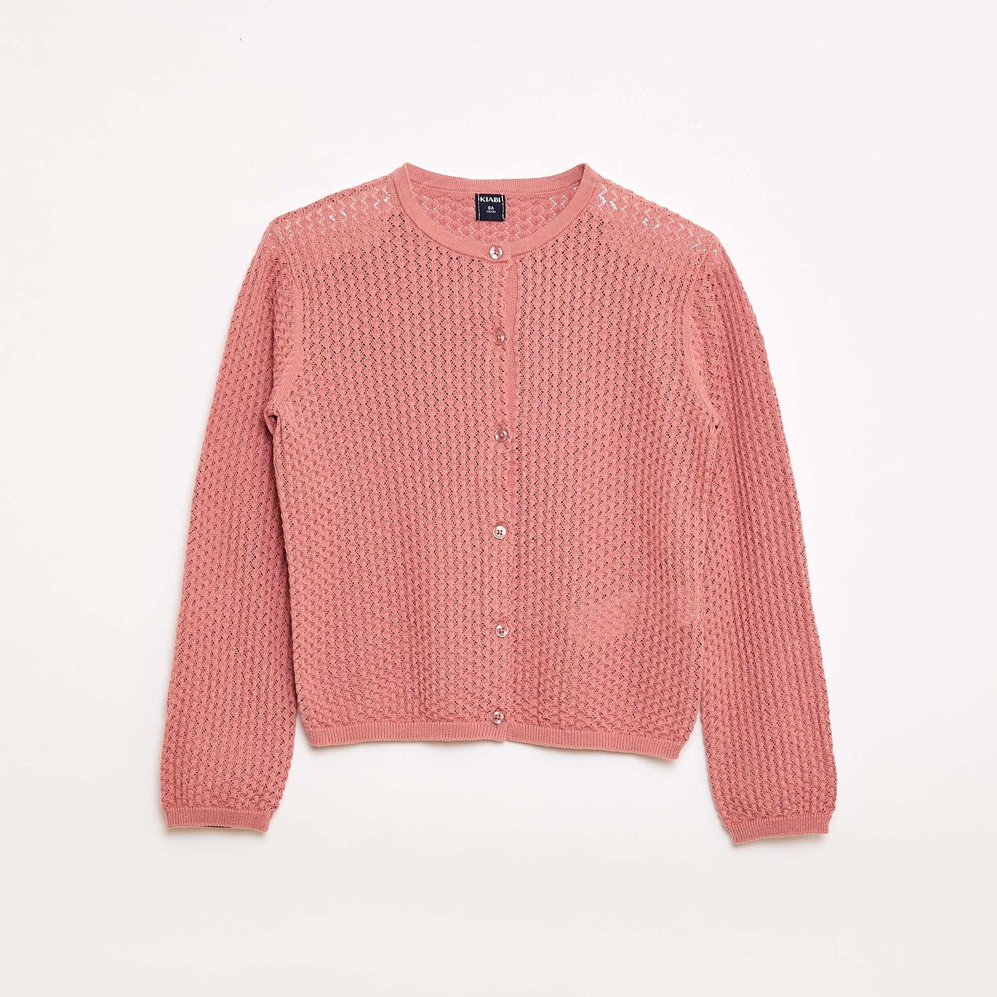 Pull en maille ajourée à col rond ROSE