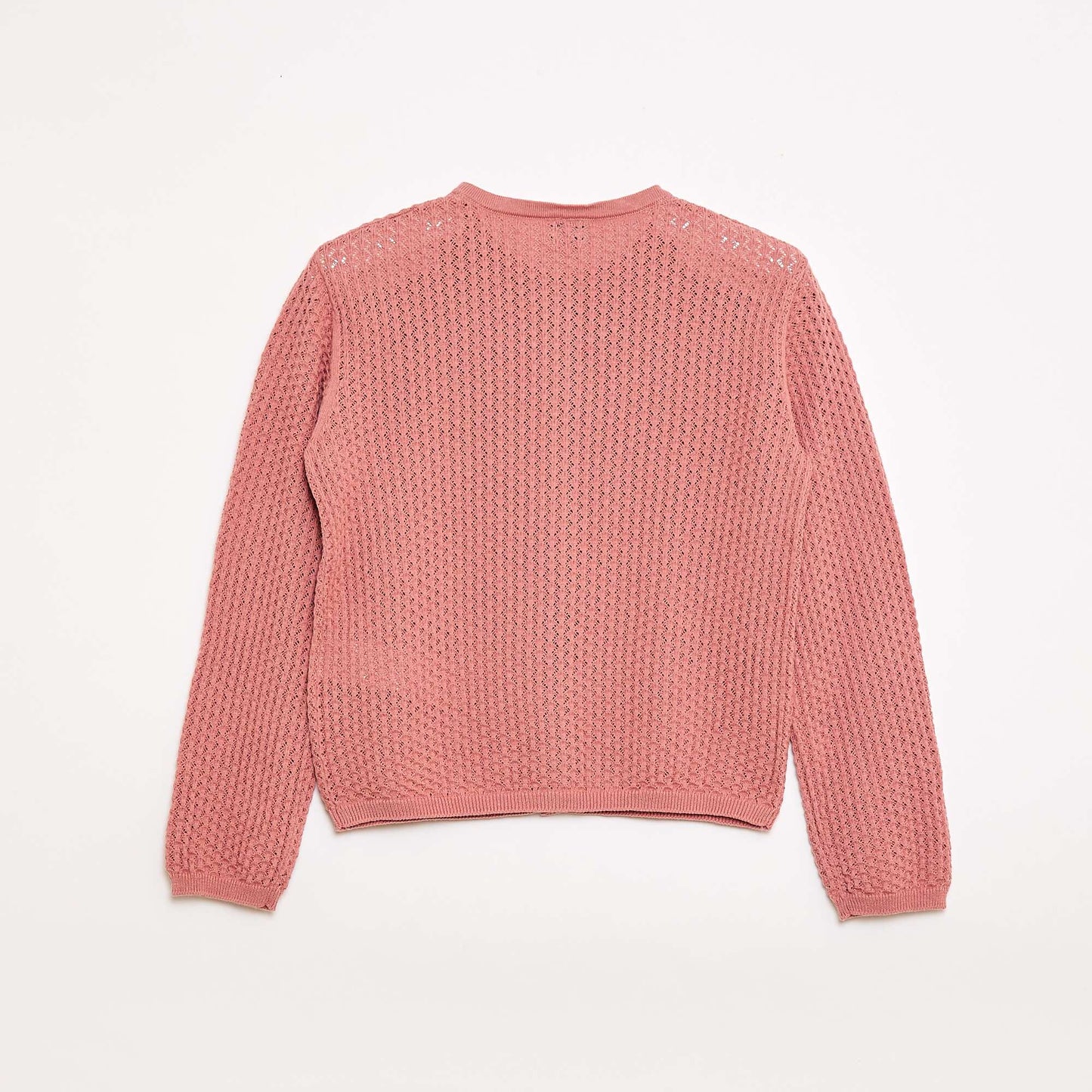 Pull en maille ajourée à col rond ROSE