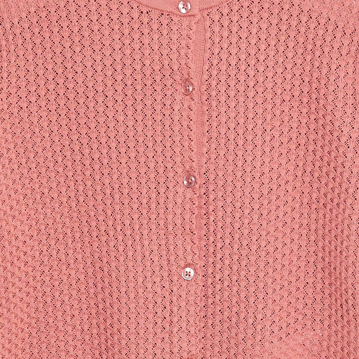 Pull en maille ajourée à col rond ROSE