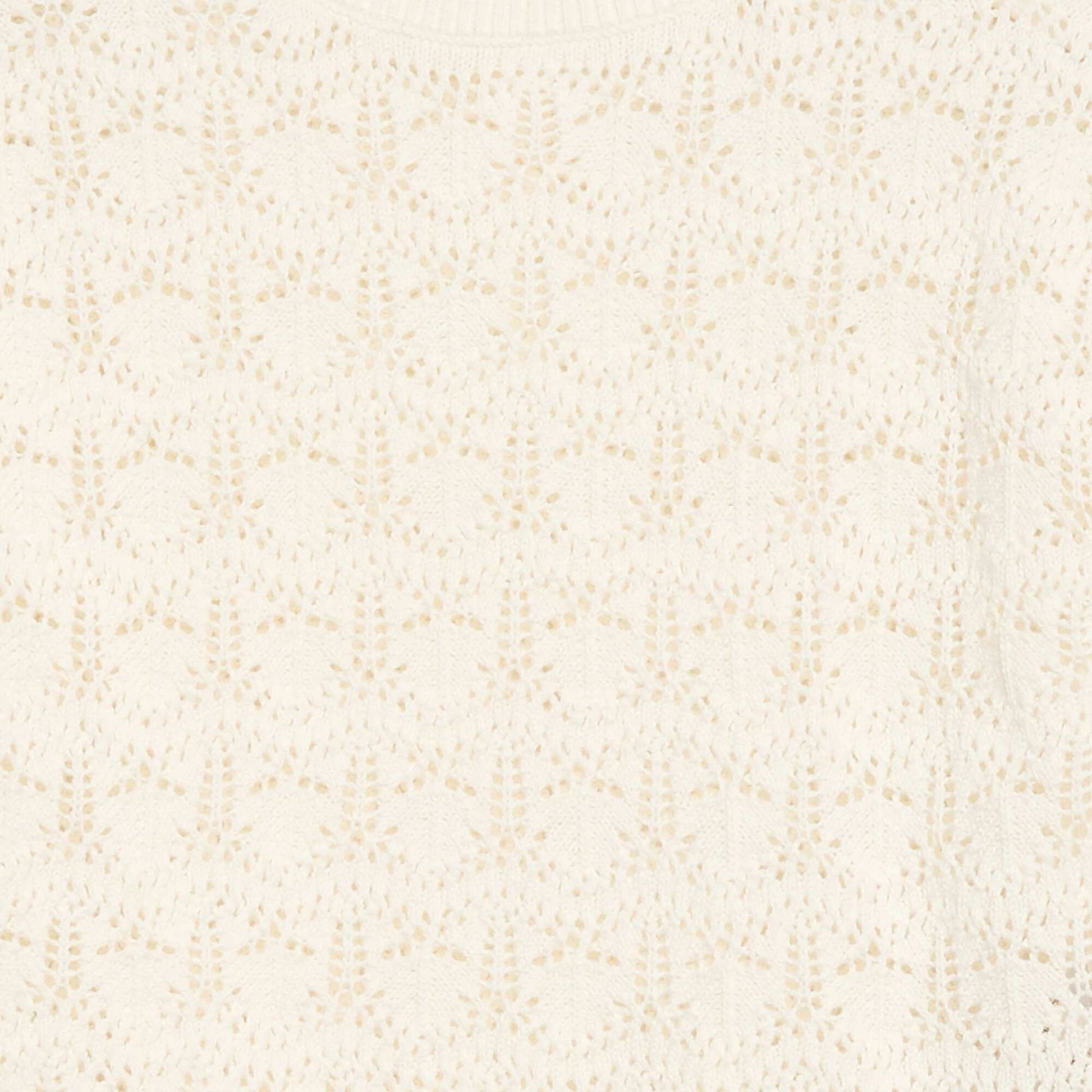 Pull en maille ajourée BLANC