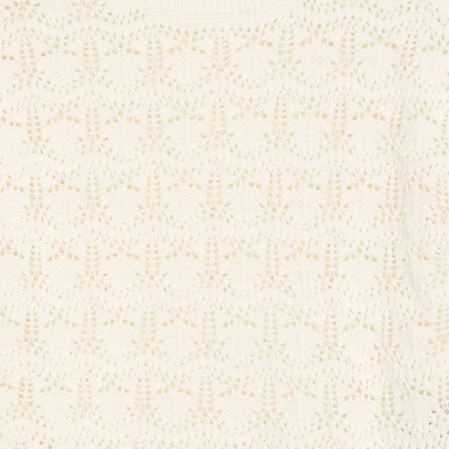 Pull en maille ajourée BLANC