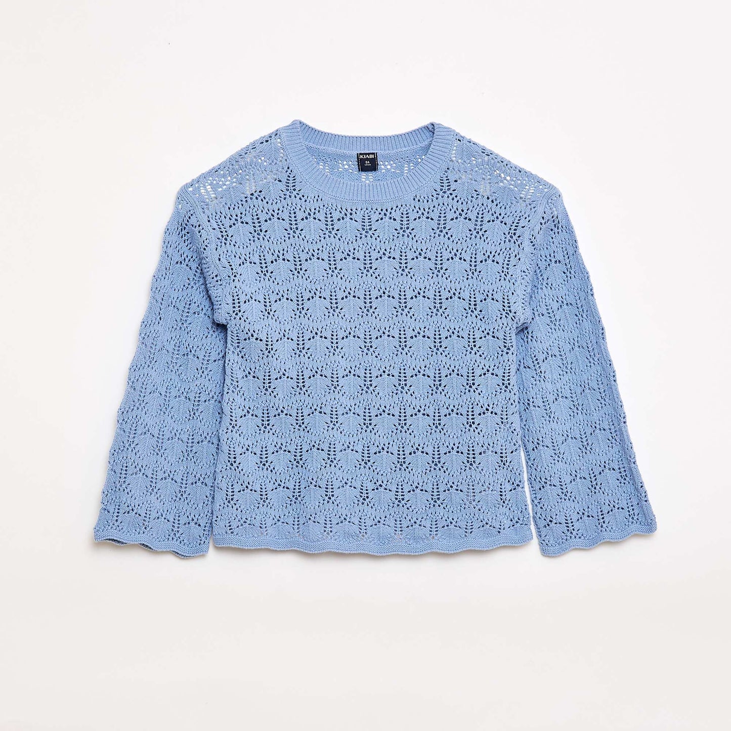 Pull en maille ajourée BLEU