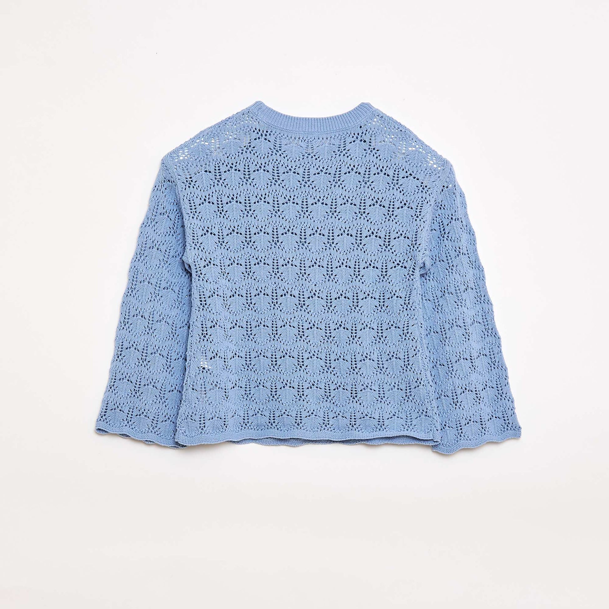 Pull en maille ajourée BLEU