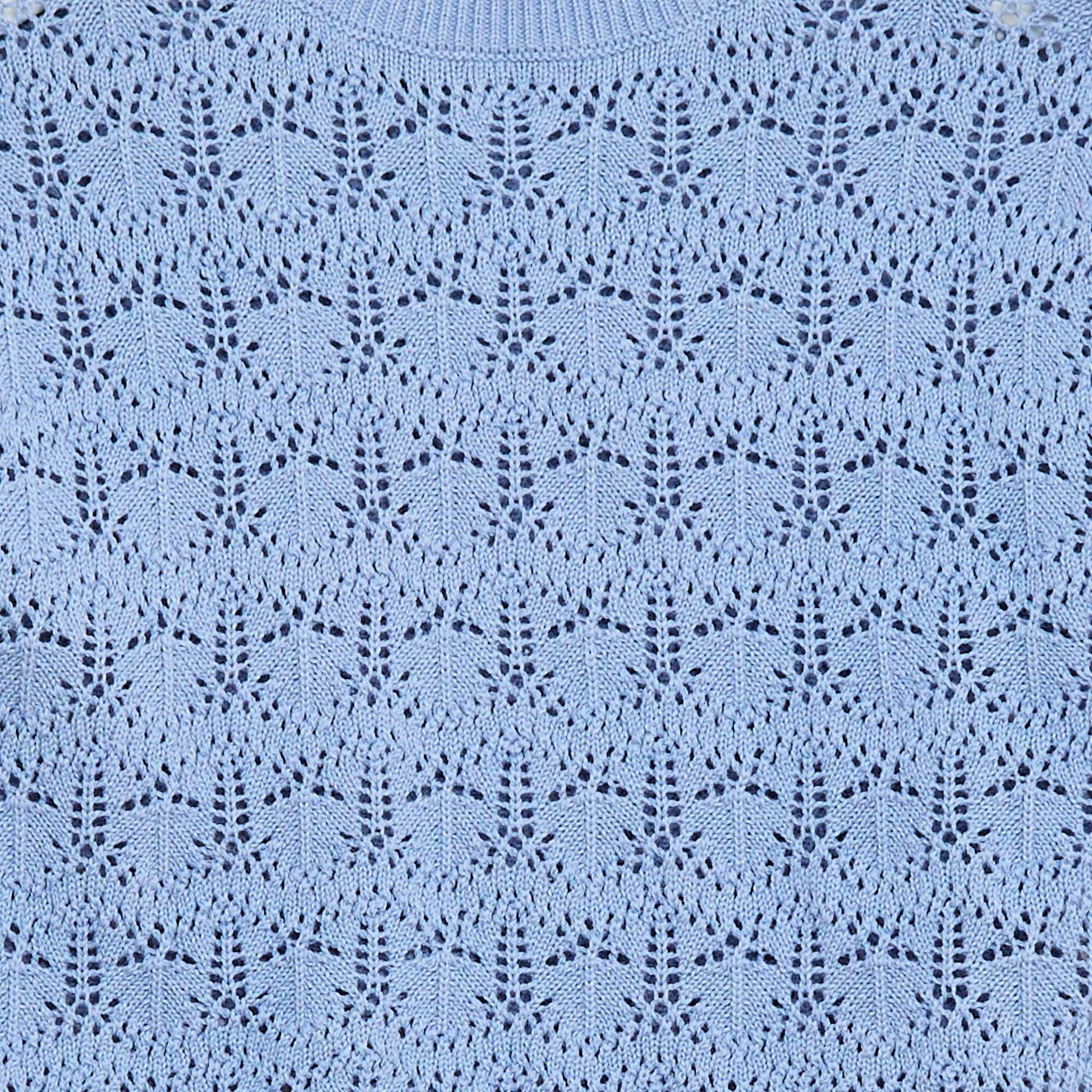 Pull en maille ajourée BLEU