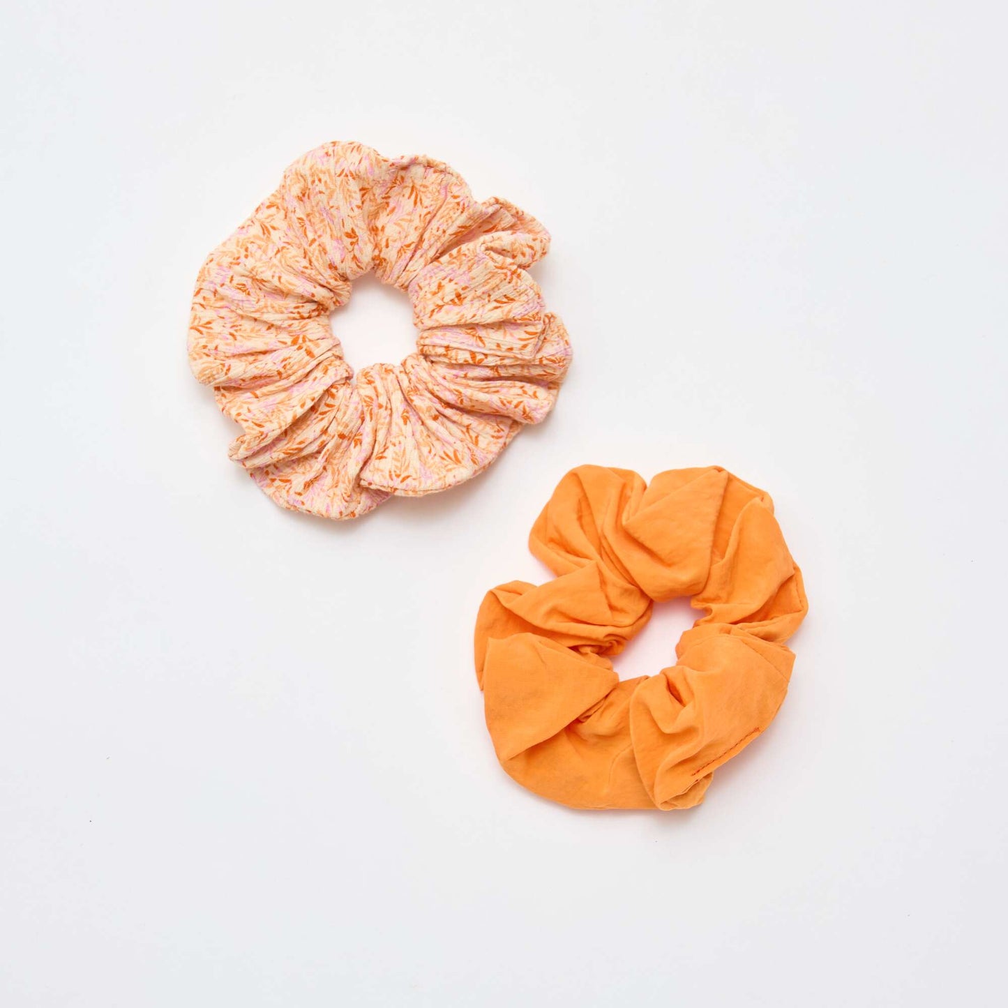 Lot de 2 gros chouchous ORANGE