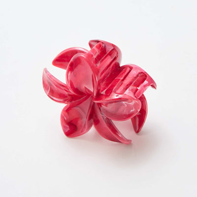 Pince style fleur de tiaré ROSE