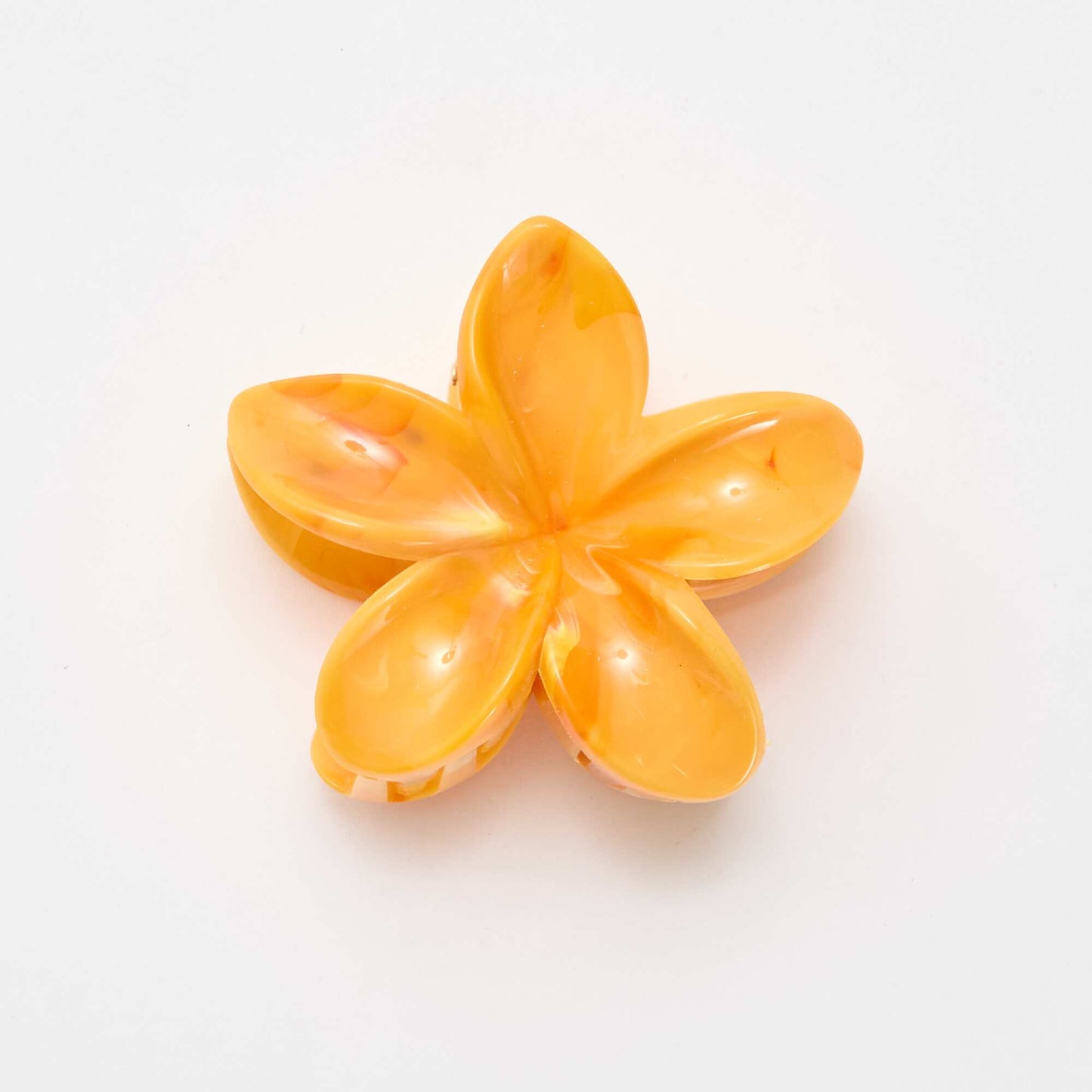 Pince style fleur de tiaré ORANGE
