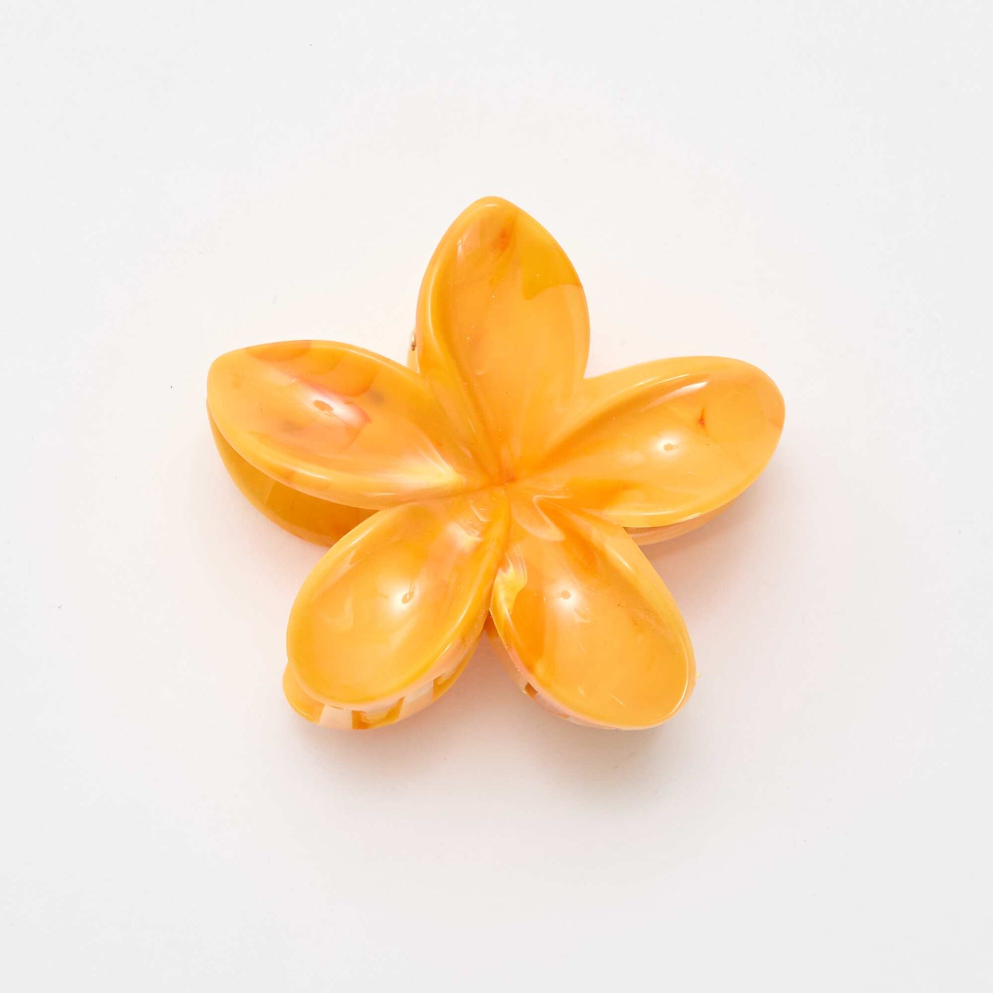 Pince style fleur de tiaré ORANGE