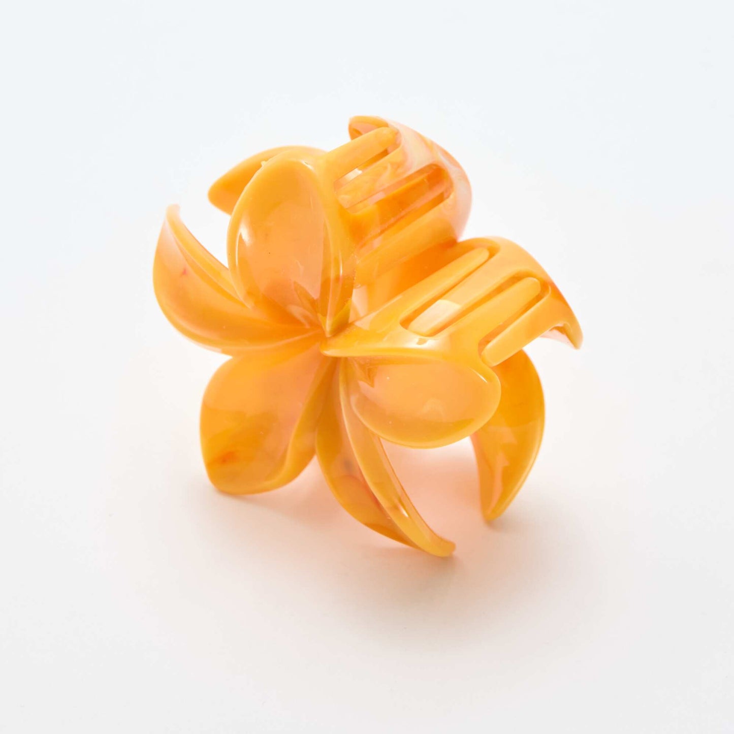 Pince style fleur de tiaré ORANGE