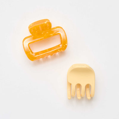 Lot de 2 pinces crabe fantaisie ORANGE