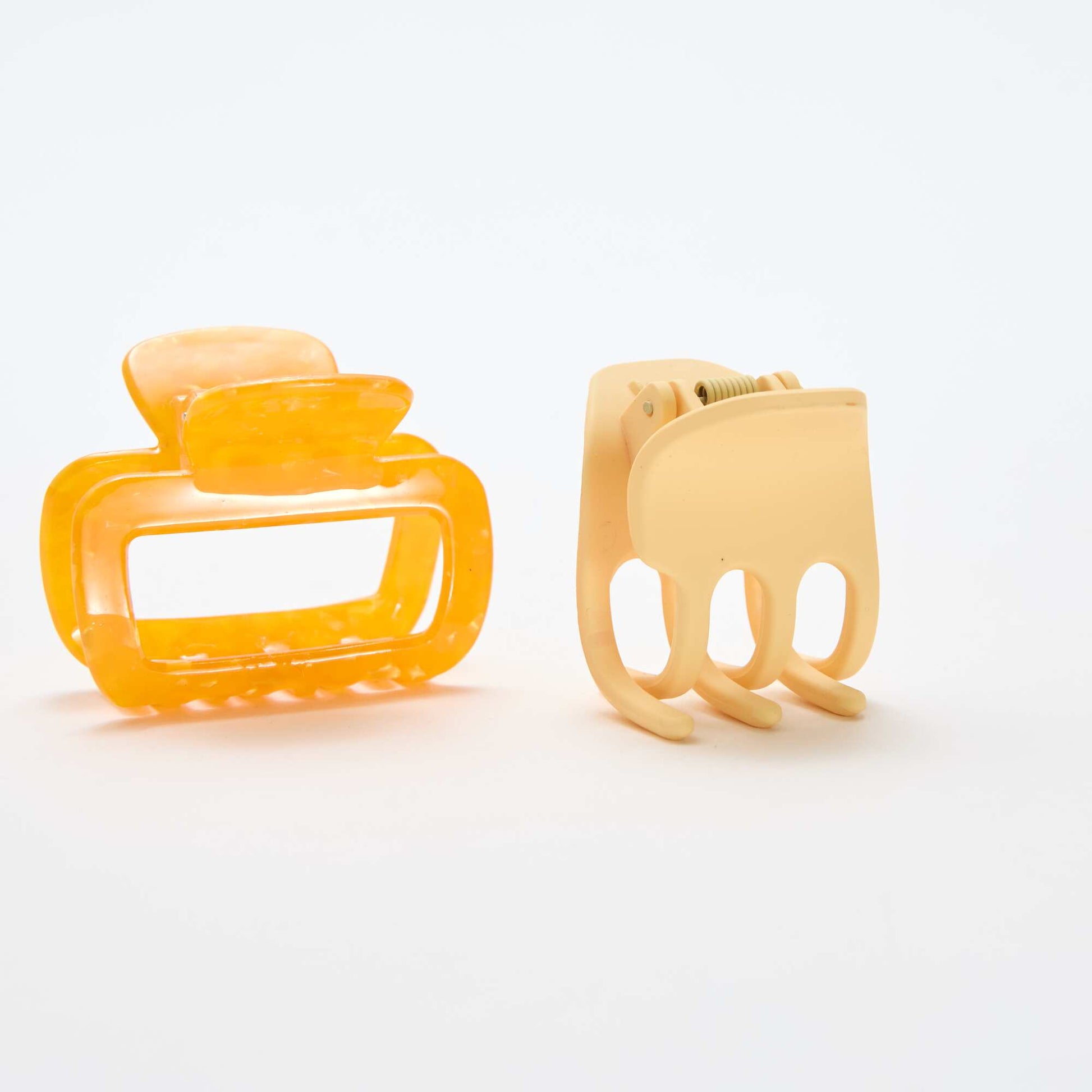 Lot de 2 pinces crabe fantaisie ORANGE