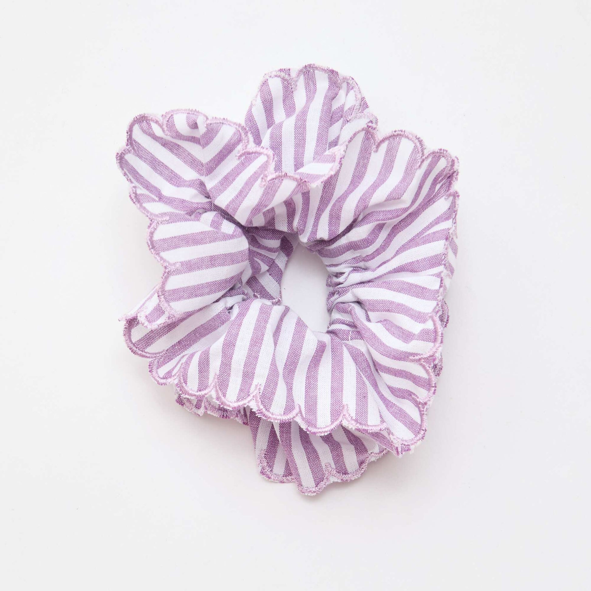 Gros chouchou carreaux vichy VIOLET