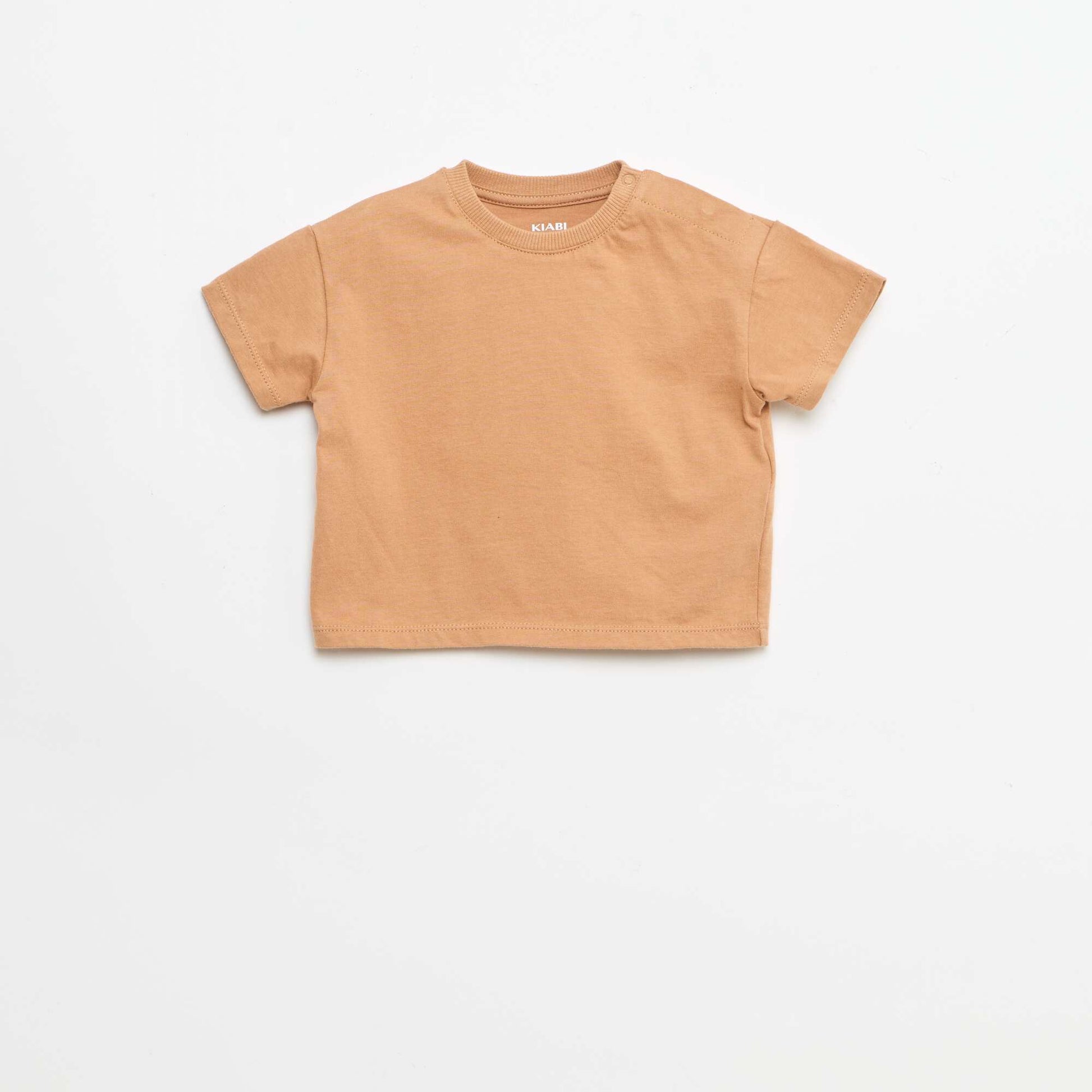 Ensemble 2 pièces T-shirt + salopette MARRON