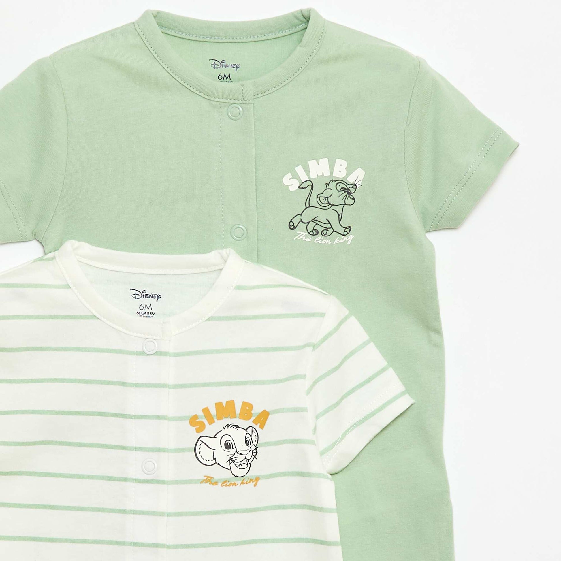 Lot de 2 barboteuses 'Simba' 'Disney' BLANC