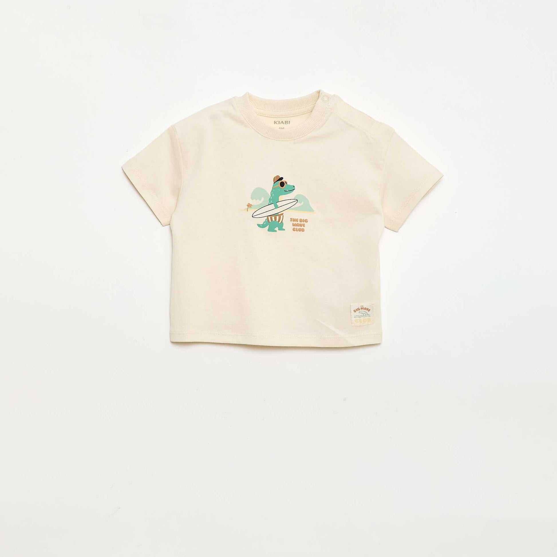 T-shirt imprimé à manches courtes BLANC