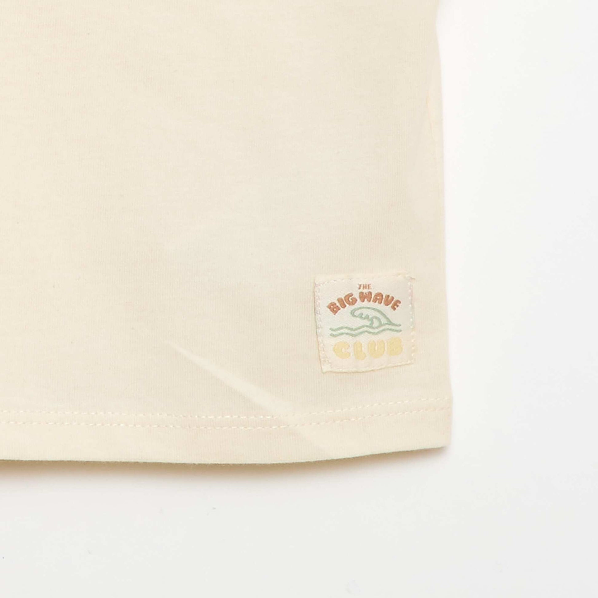 T-shirt imprimé à manches courtes BLANC