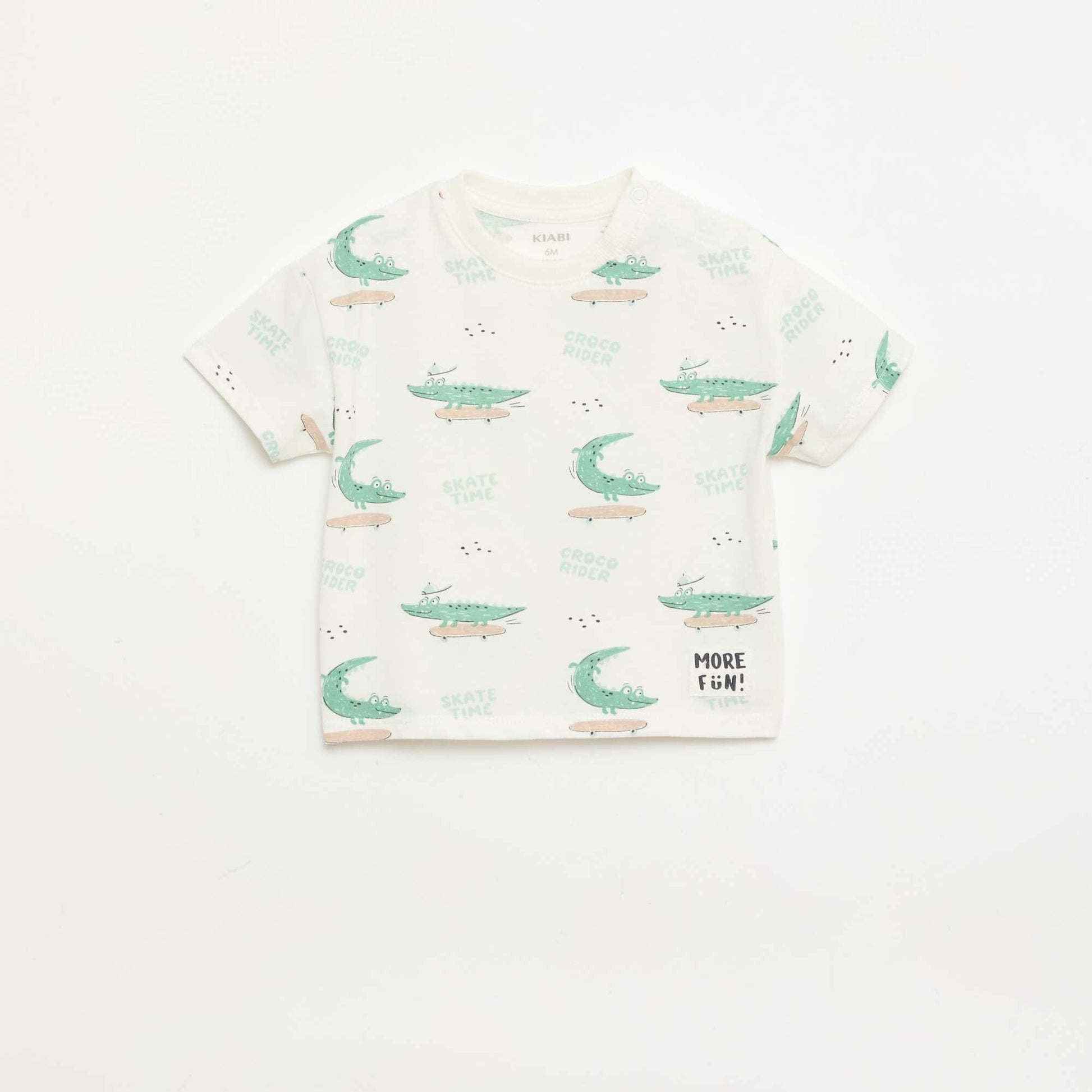 Lot de 2 T-shirts à manches courtes en jersey de coton BLANC