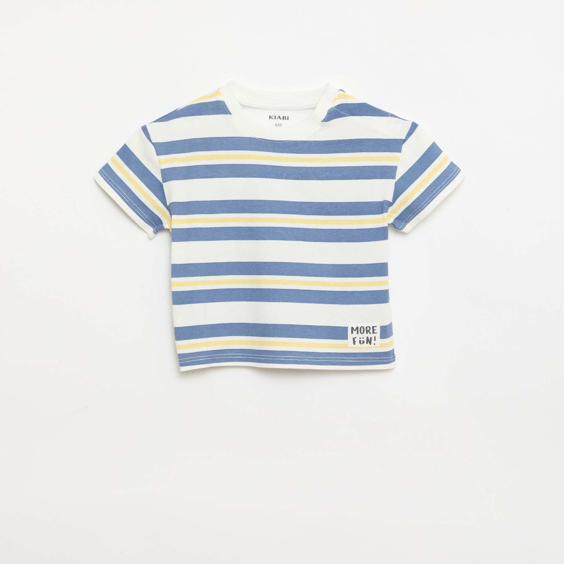 Lot de 2 T-shirts à manches courtes en jersey de coton BLANC