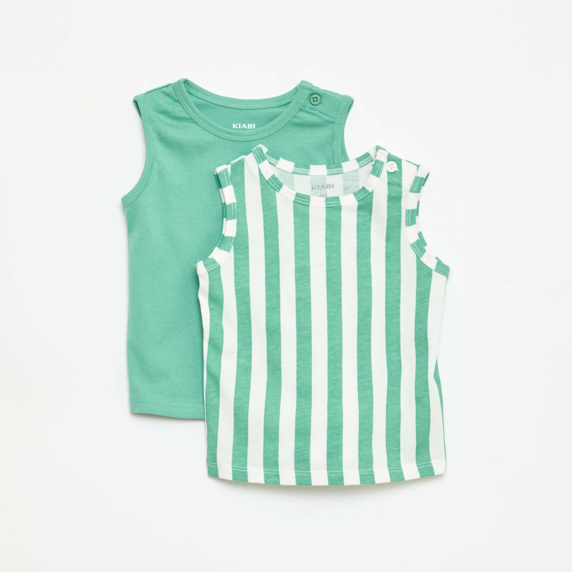 Lot de 2 débardeurs VERT