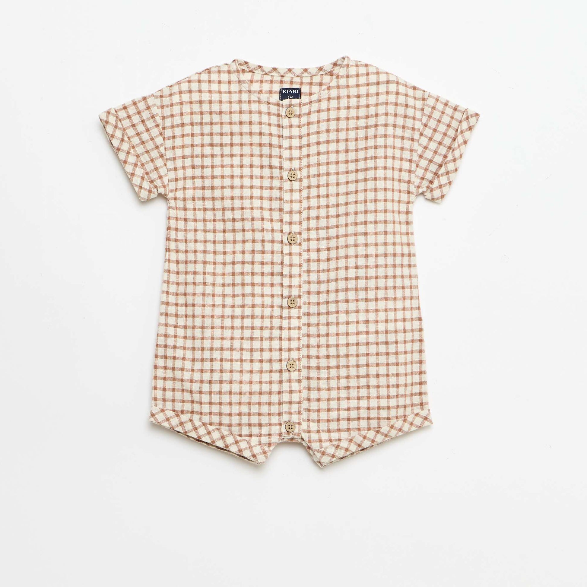 Barboteuse courte MARRON