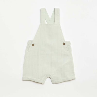 Combinaison short en double gaze de coton BLEU