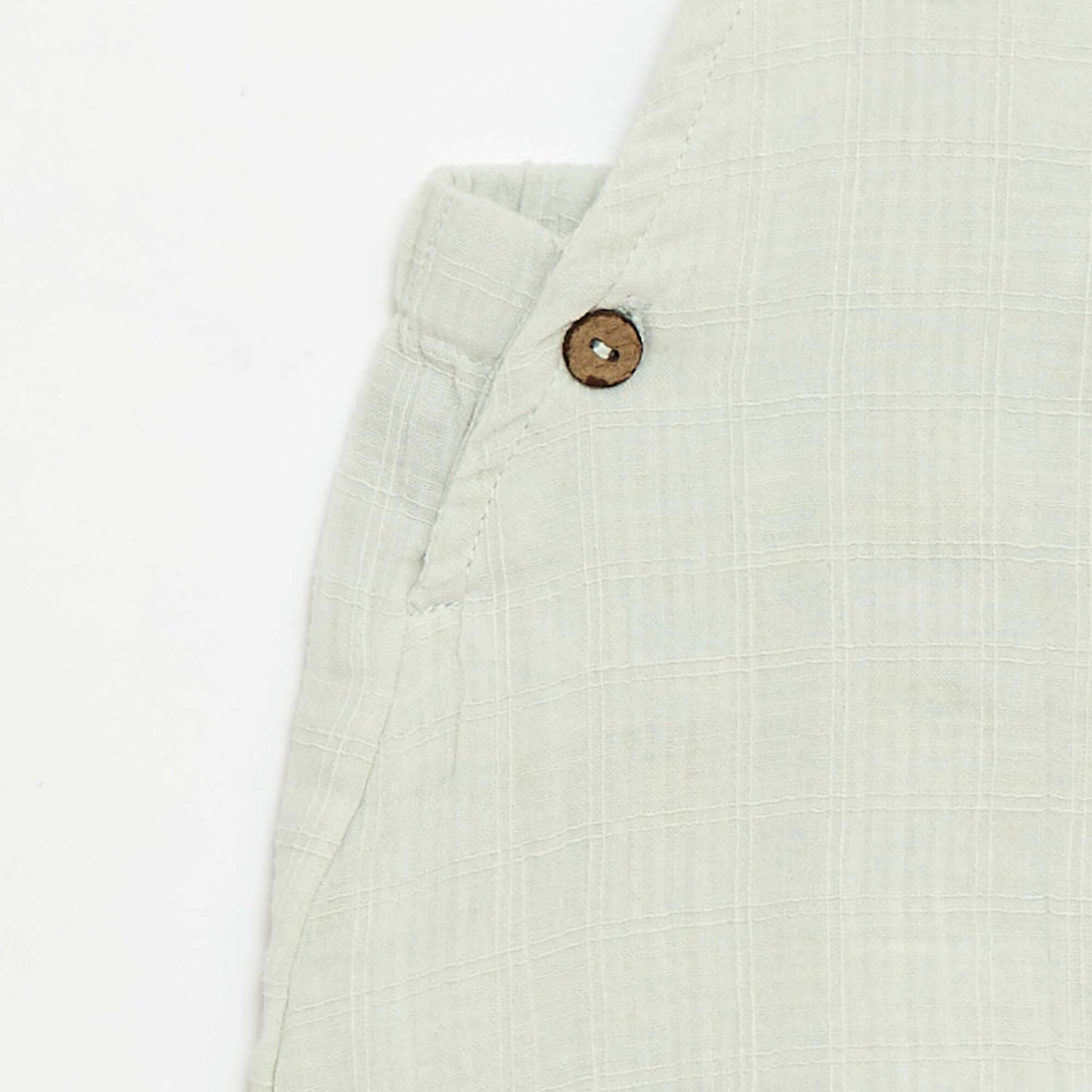 Combinaison short en double gaze de coton BLEU